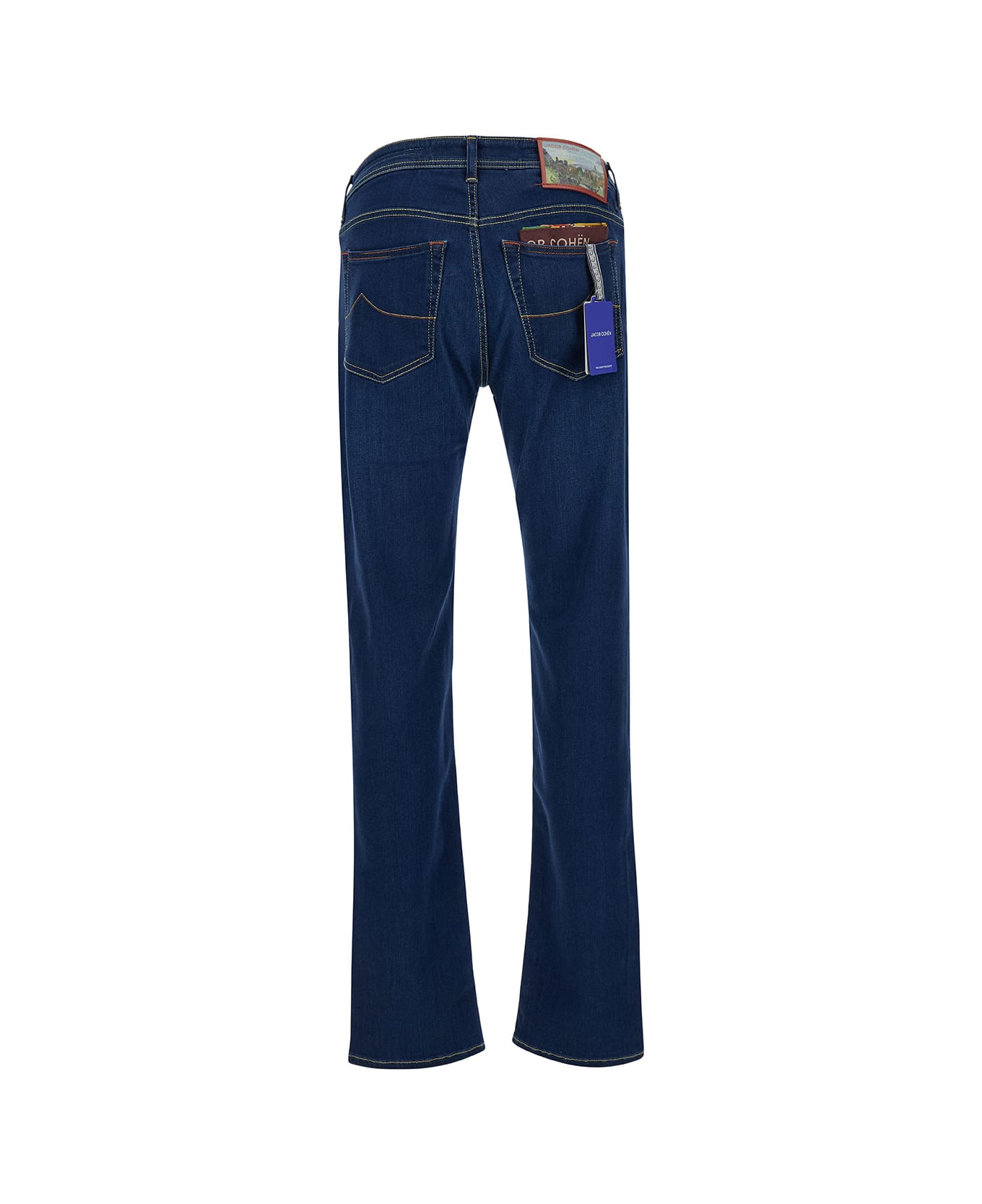 Jacob Cohen Blue Slim Jeans In Mixed Cotton Man - Light blue デニム