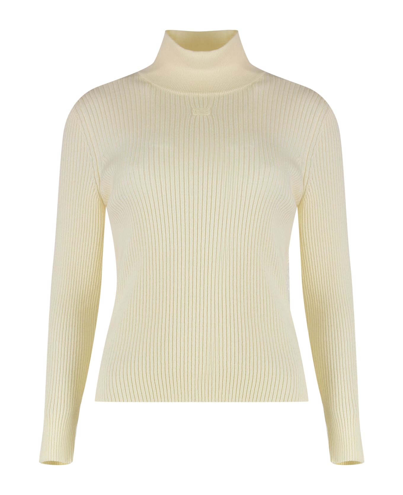 Celine High-neck Wool Top - White