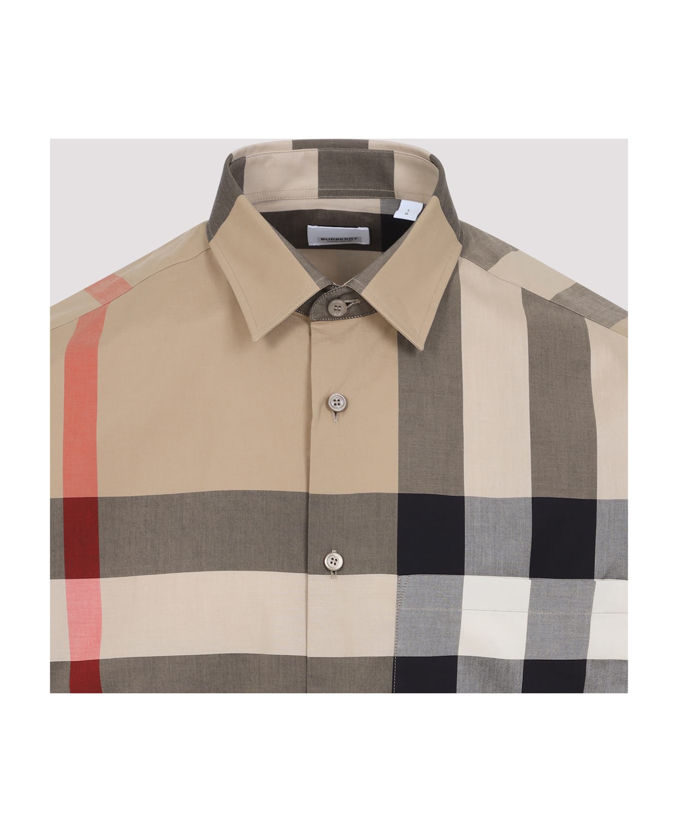 Burberry Ss Summerton Shirt - Archive Beige Ip Chk
