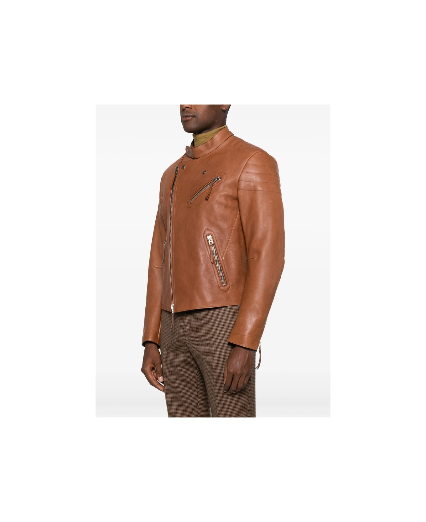 Tom Ford Leather Outerwear - BROWN