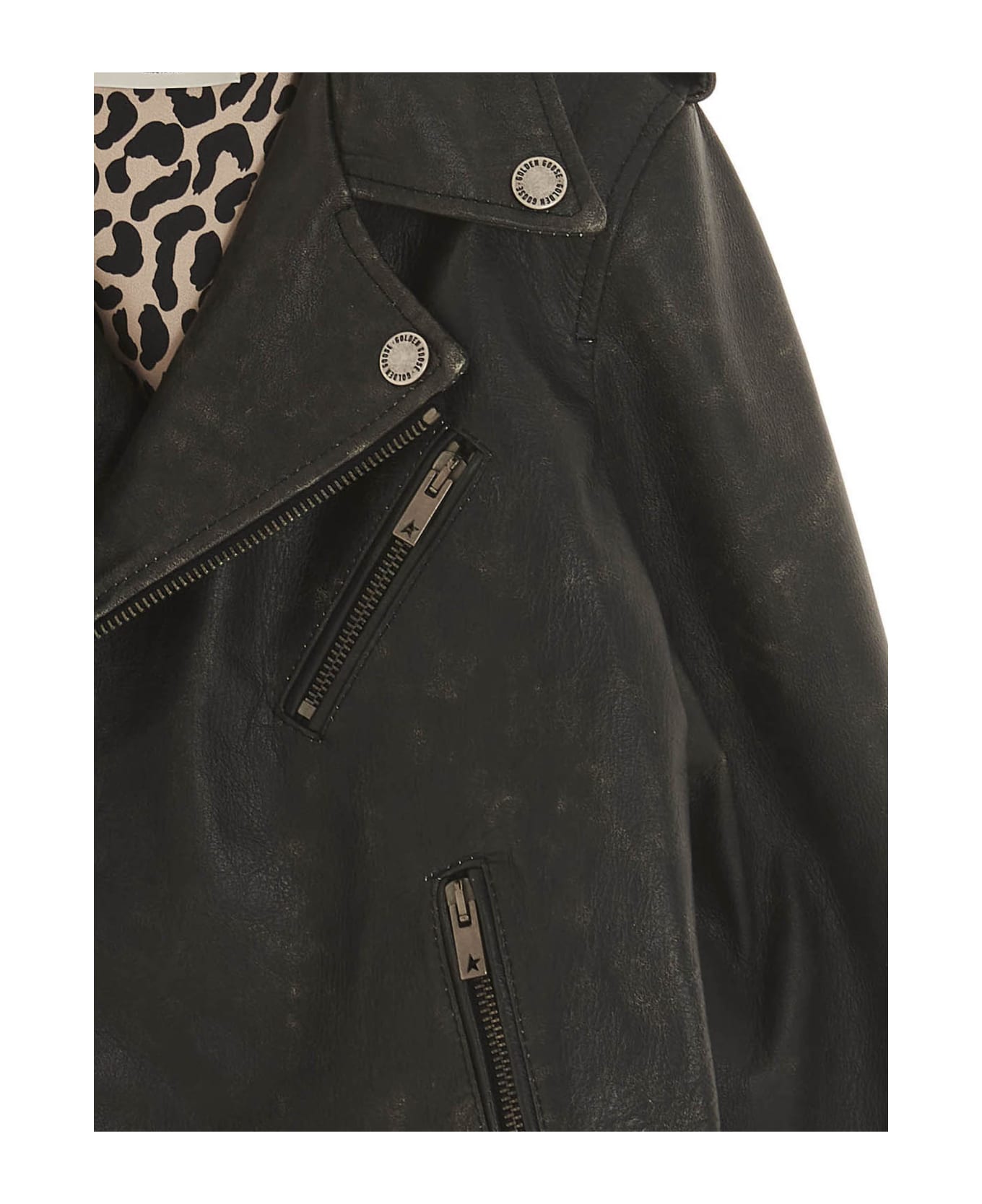 Golden Goose Leather Jacket - Black   コート＆ジャケット