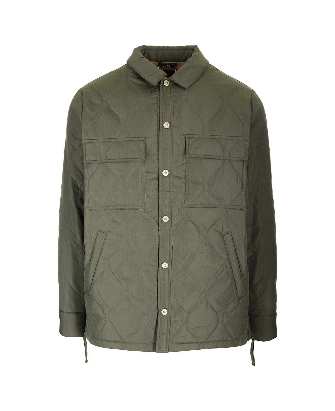 Taion Military Green Quilted Overshirt - Green