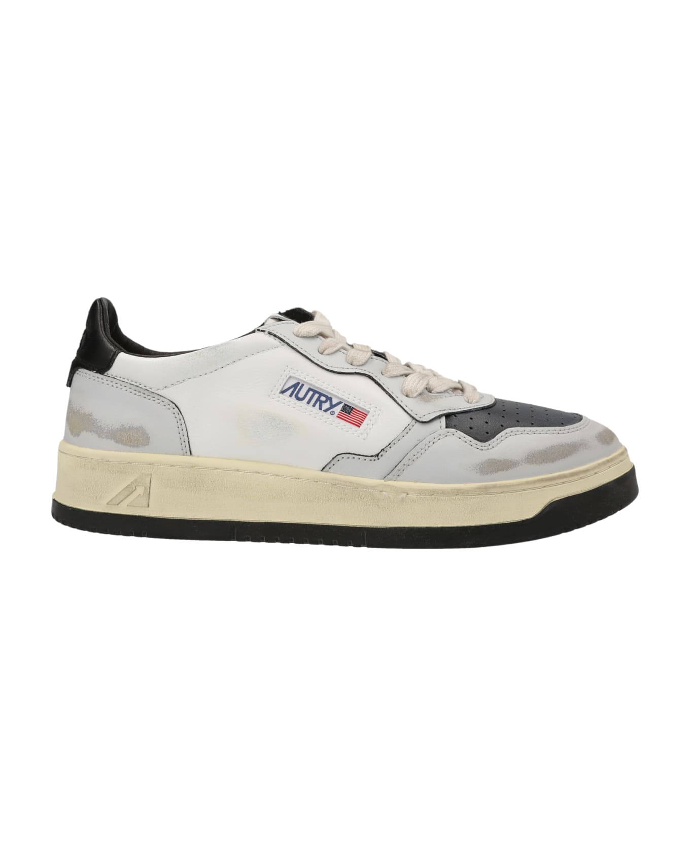 Autry Sup Vint Sneakers In White Leather - white
