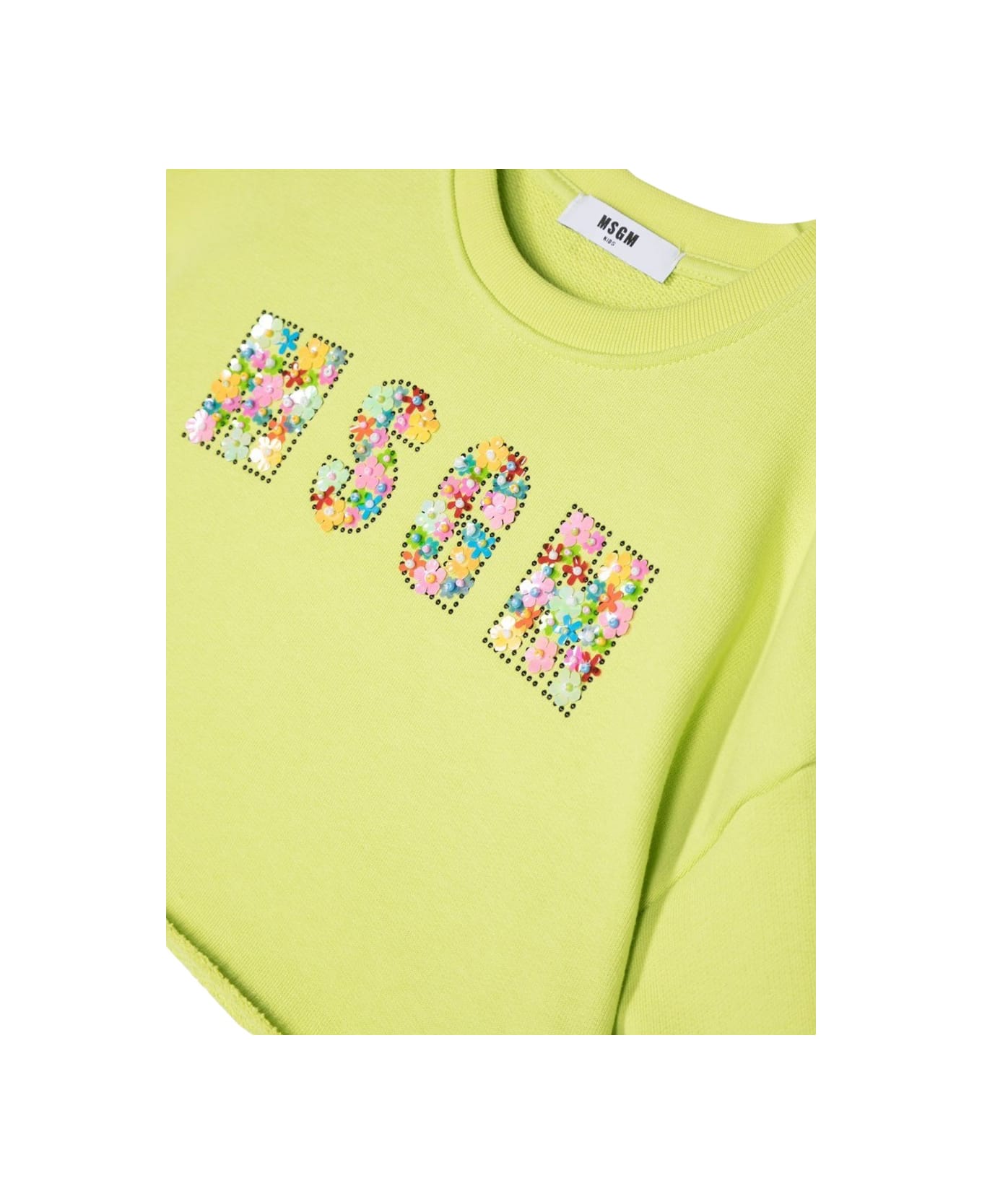 MSGM Cropped Sweatshirt - YELLOW