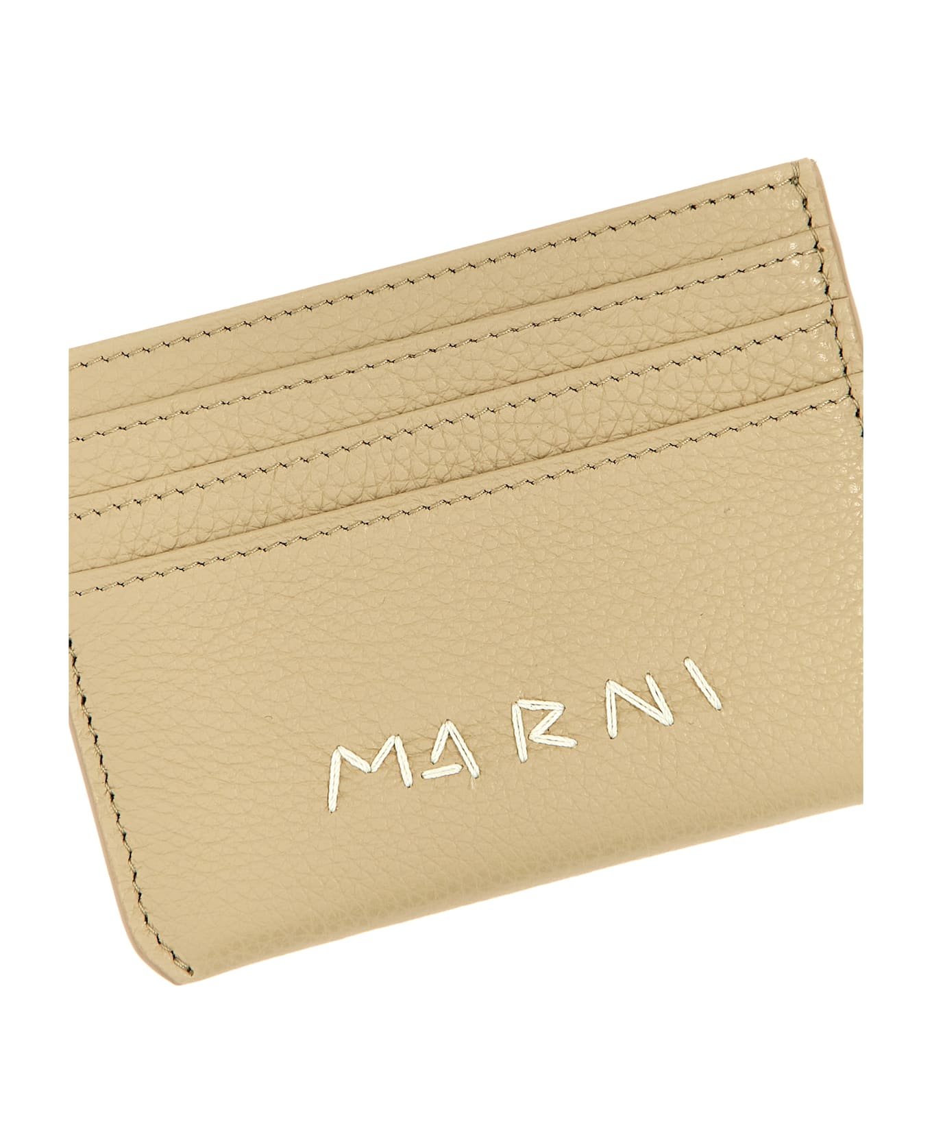 Marni Logo Card Holder - Beige