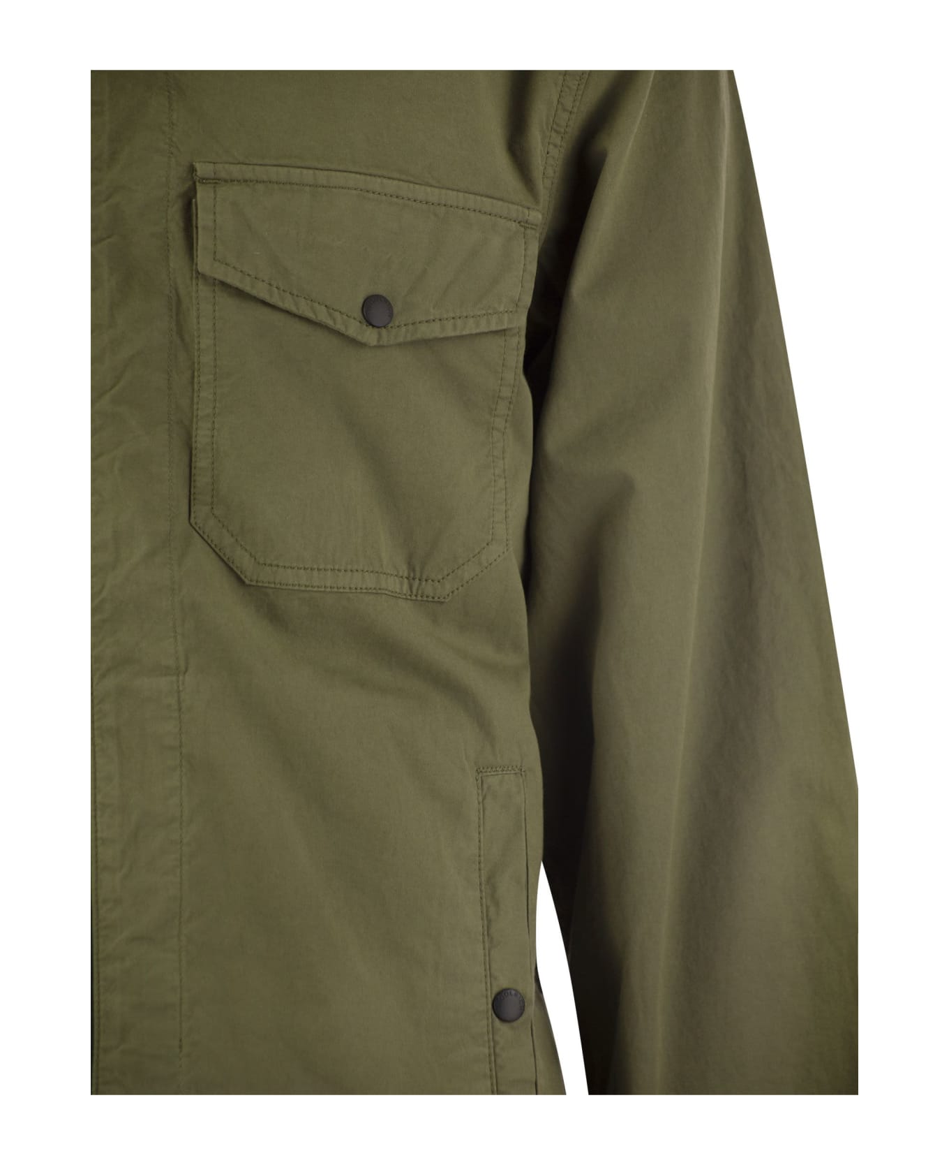 Woolrich Cotton Overshirt - Olive