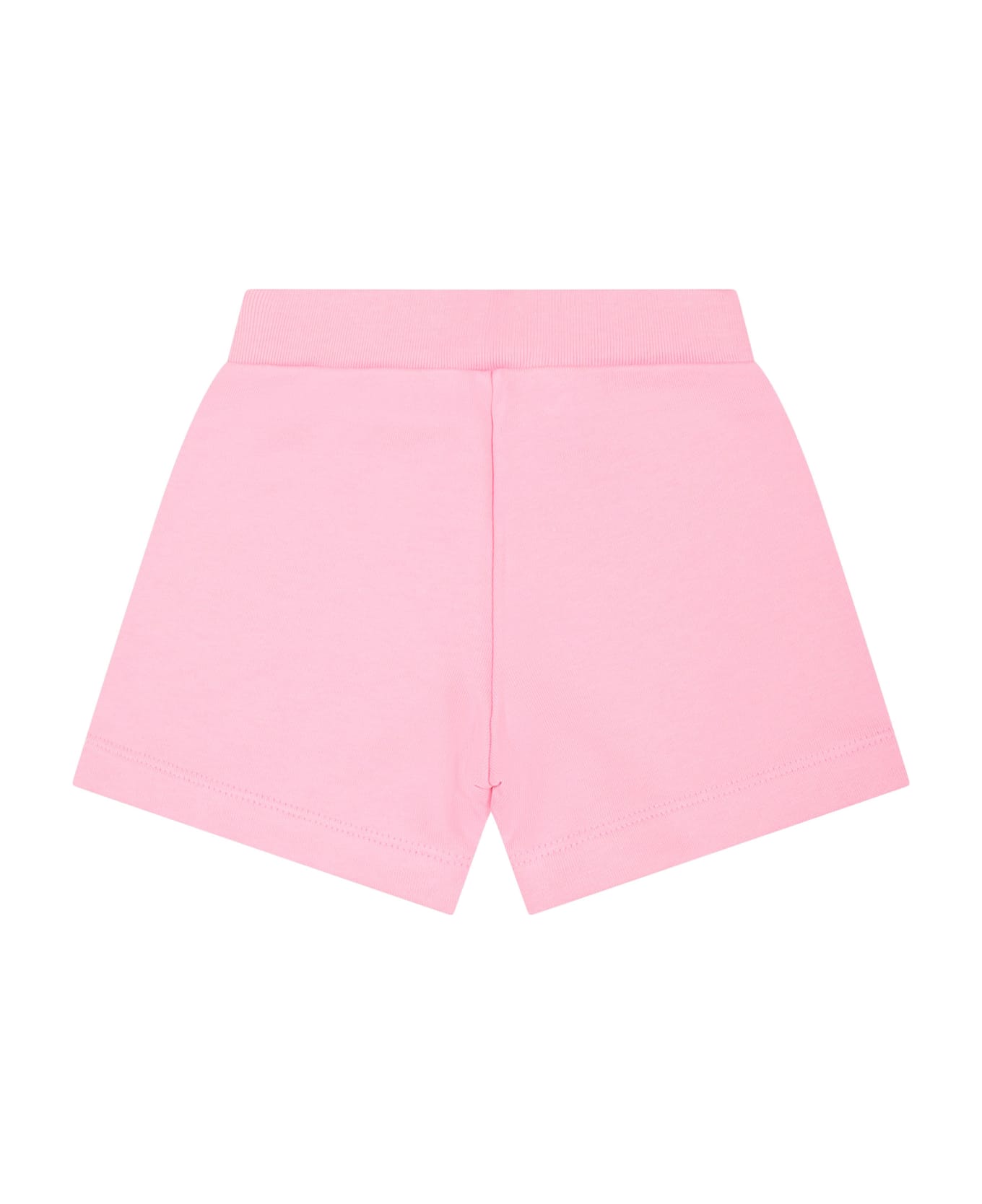 Marni Pink Shorts For Baby Girl With Logo - Pink ボトムス