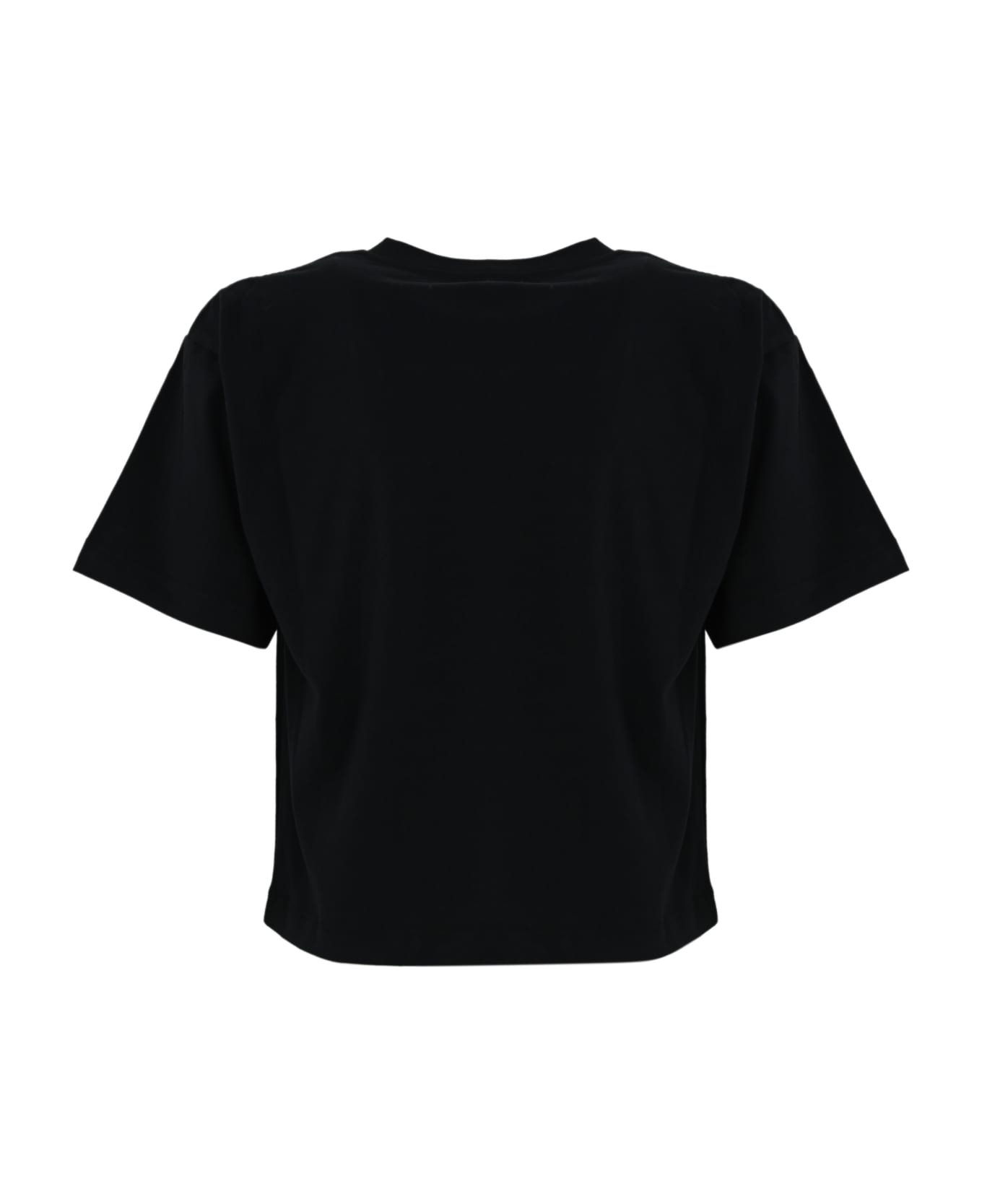 Elisabetta Franchi T-shirt With Logo And Accessories - Nero