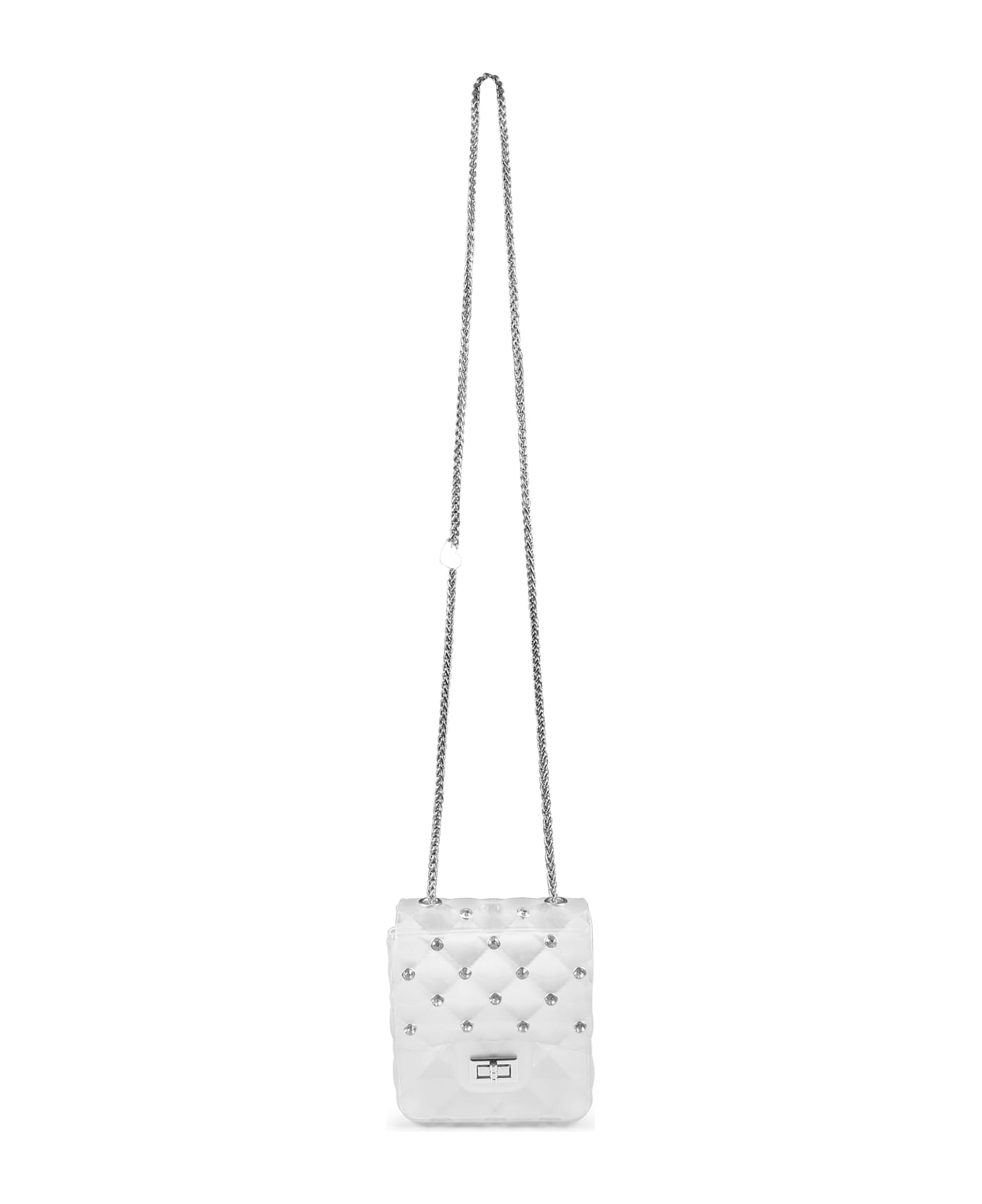 Monnalisa White Bag For Girl With Crystals - White