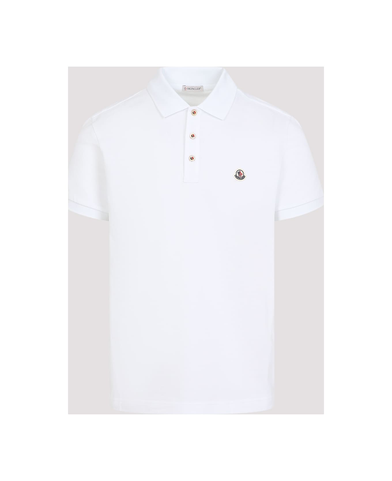 Moncler Short Sleeves Polo - White