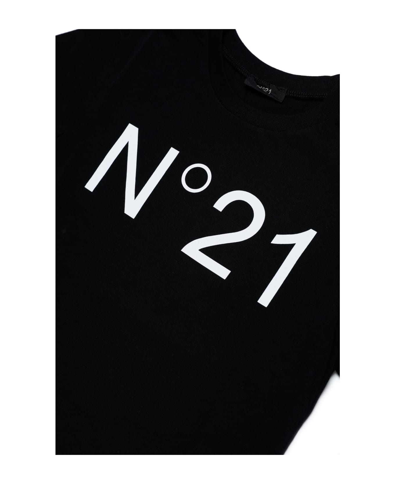 N.21 N21t96u T-shirt N21 Black Jersey T-shirt With Logo - Nero