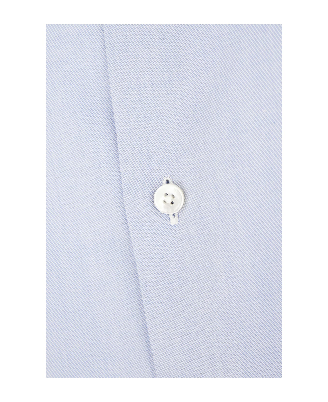 Zegna Light-blue Stretch Oxford Shirt - LIGHT BLUE