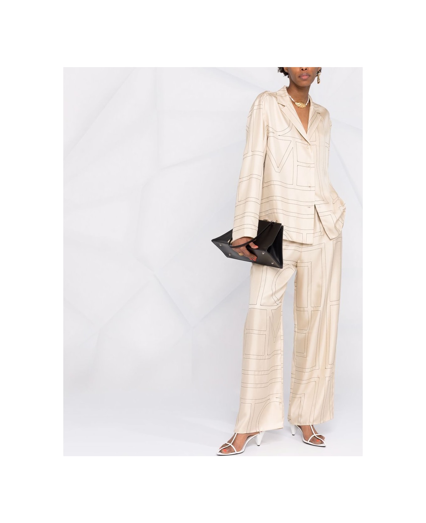 Totême Silk Pajama Trousers - Ivory ボトムス