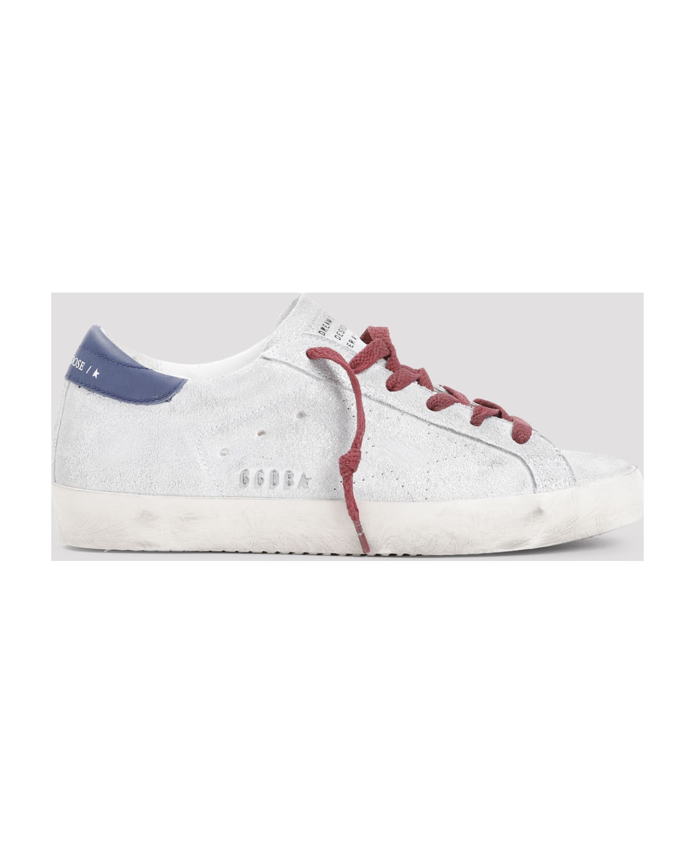 Golden Goose Superstar Sneakers - Silver White Blue