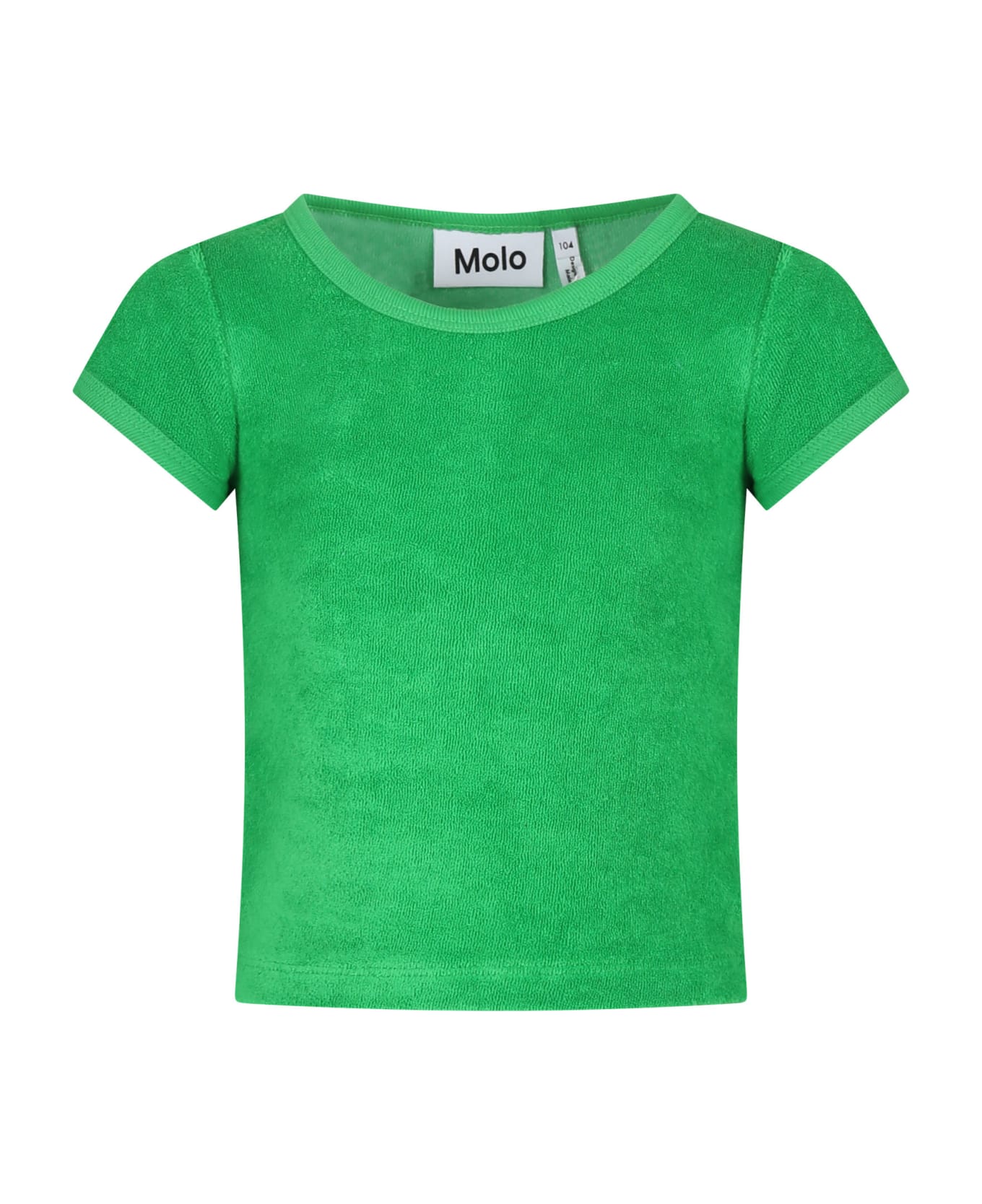 Molo Green T-shirt For Girl - Green Tシャツ＆ポロシャツ