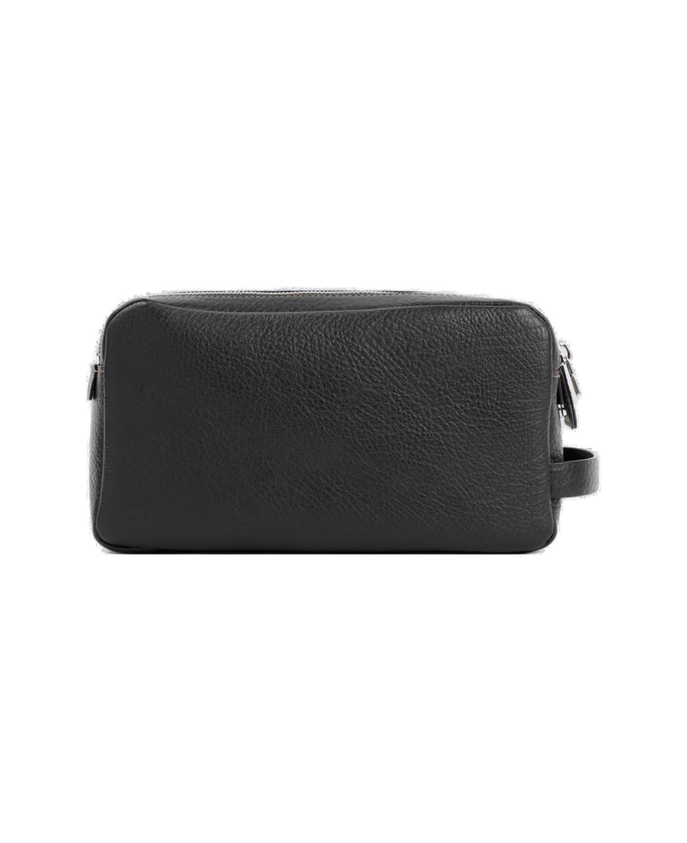 Brunello Cucinelli Zipped Wash Bag - Black トートバッグ