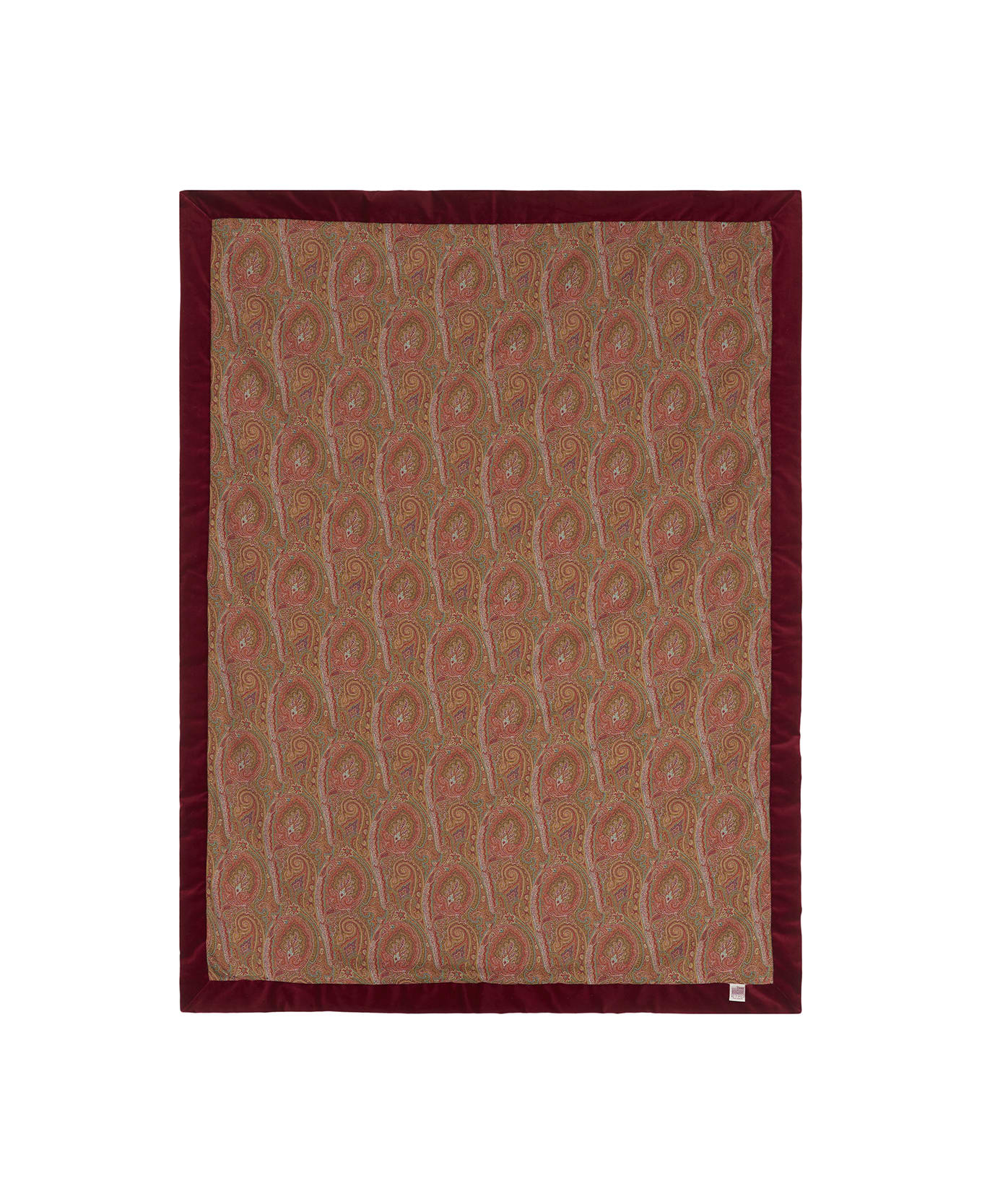 Etro Multicolor Reversible Blanket With Pailsey And Animalier Motif In Fur Home - Brown 寝具