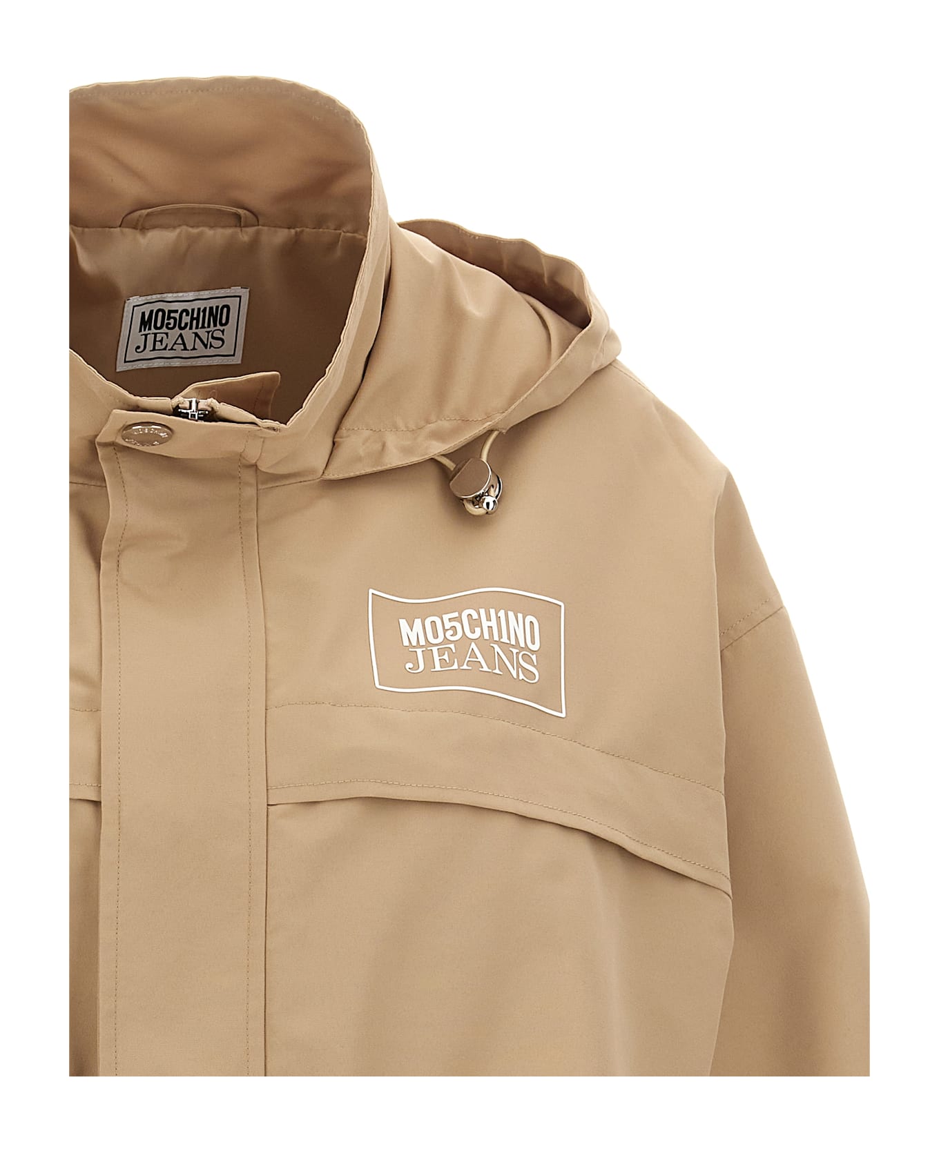 M05CH1N0 Jeans Logo Jacket - Beige