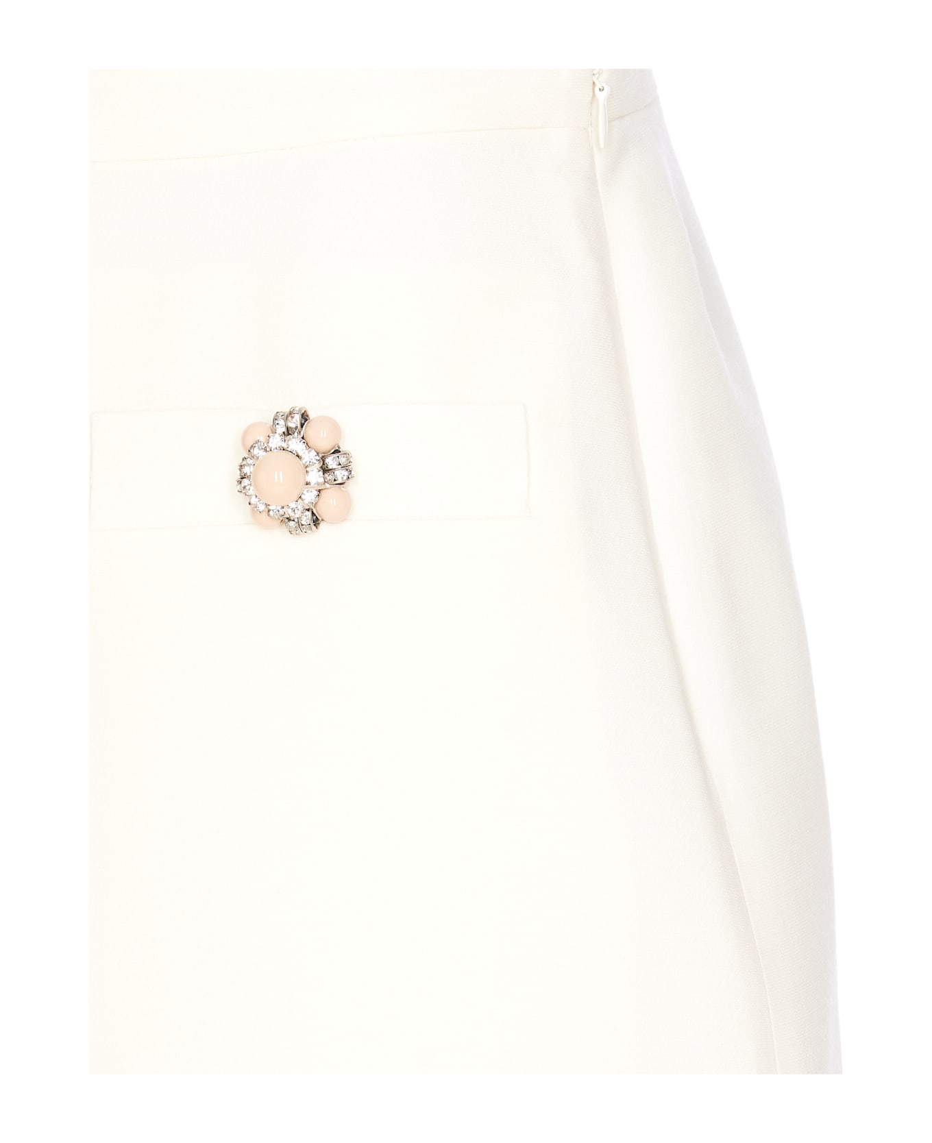 Valentino Garavani Crepe Couture Mini Skirt - White