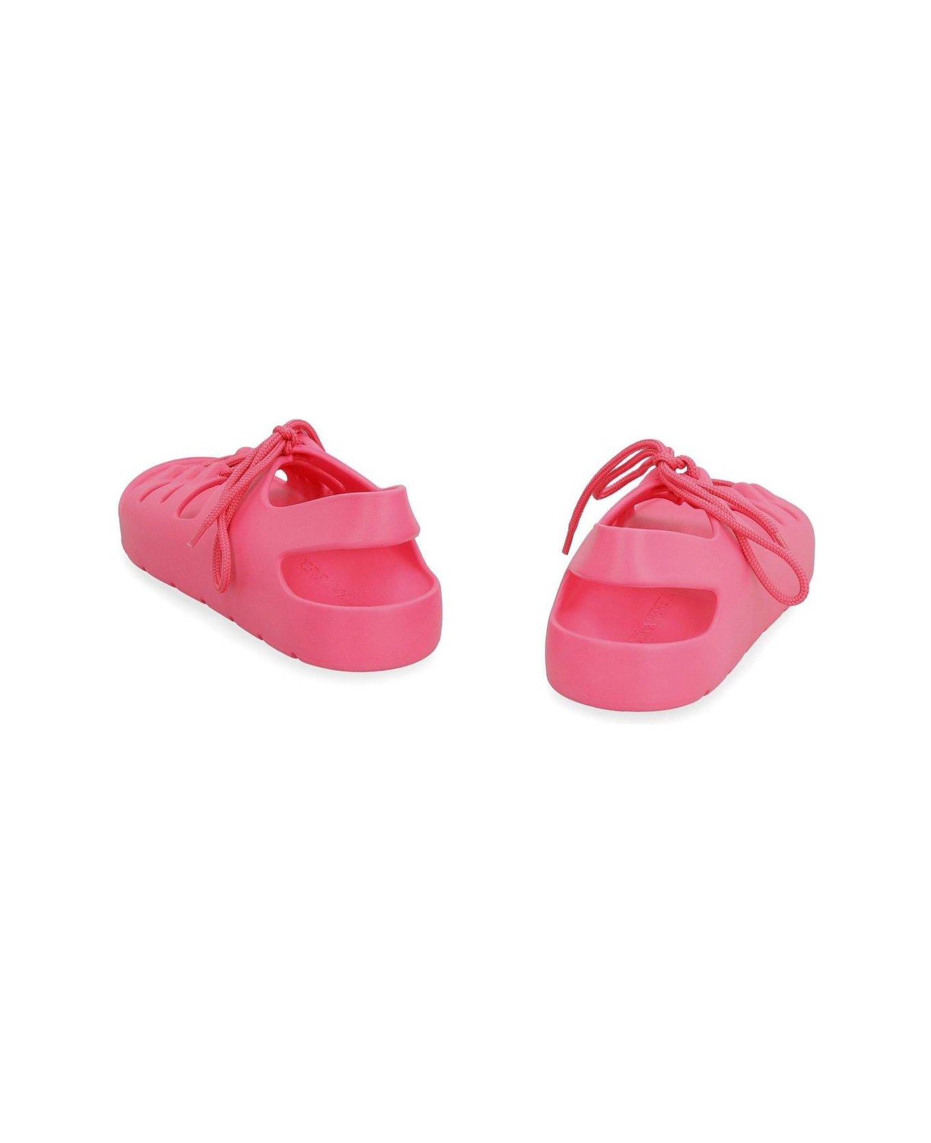 Bottega Veneta Jelly Lace-up Slingback Sandals - PINK