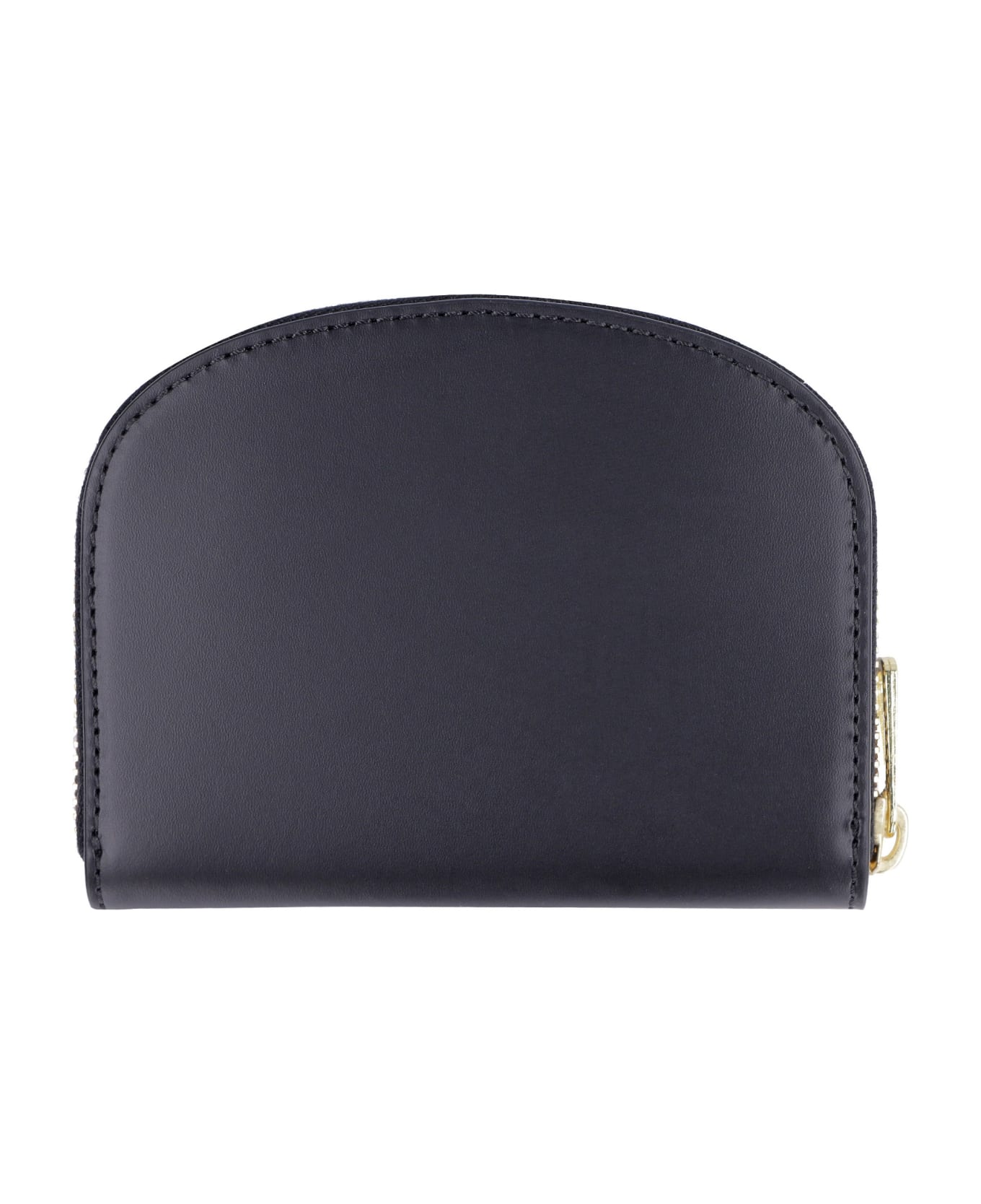A.P.C. Small Leather Flap-over Wallet - black