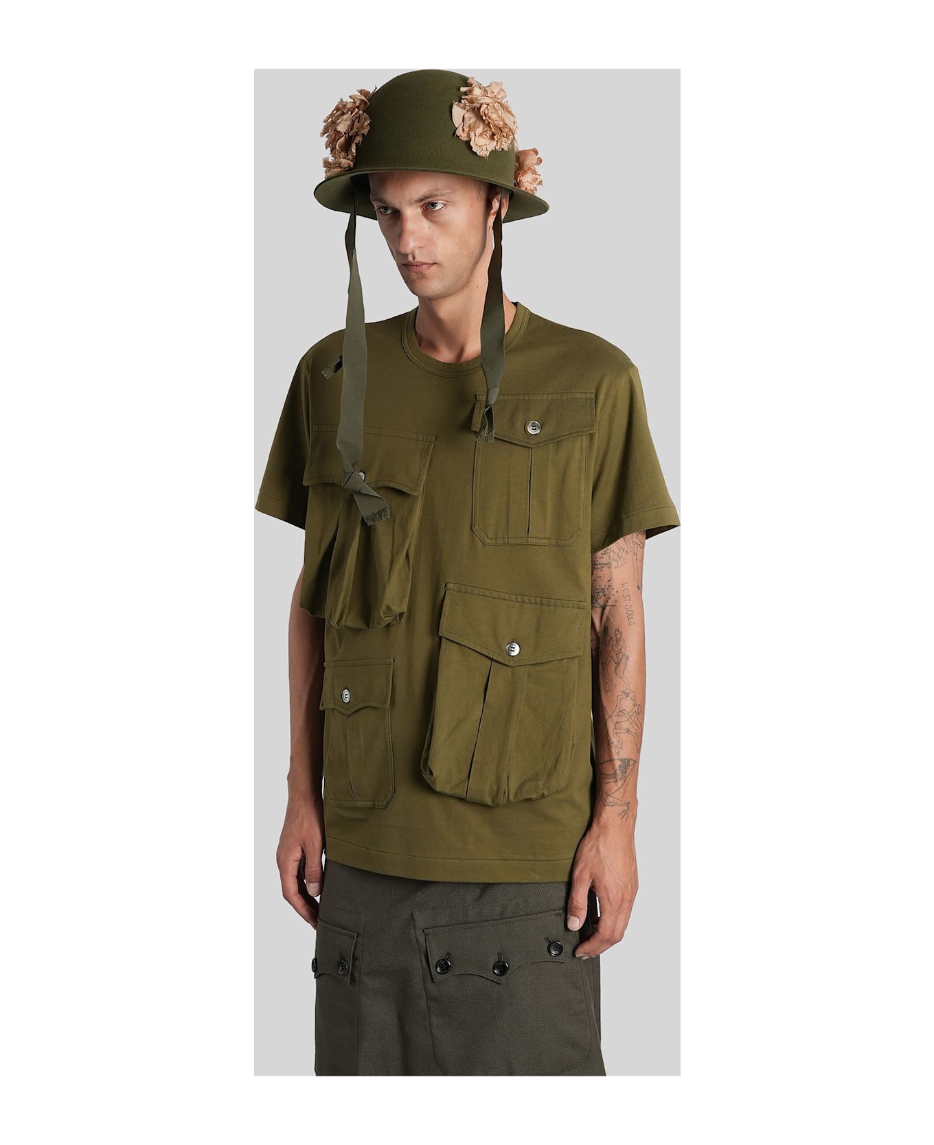 Comme Des Garçons Homme Plus T-shirt In Green Cotton - green