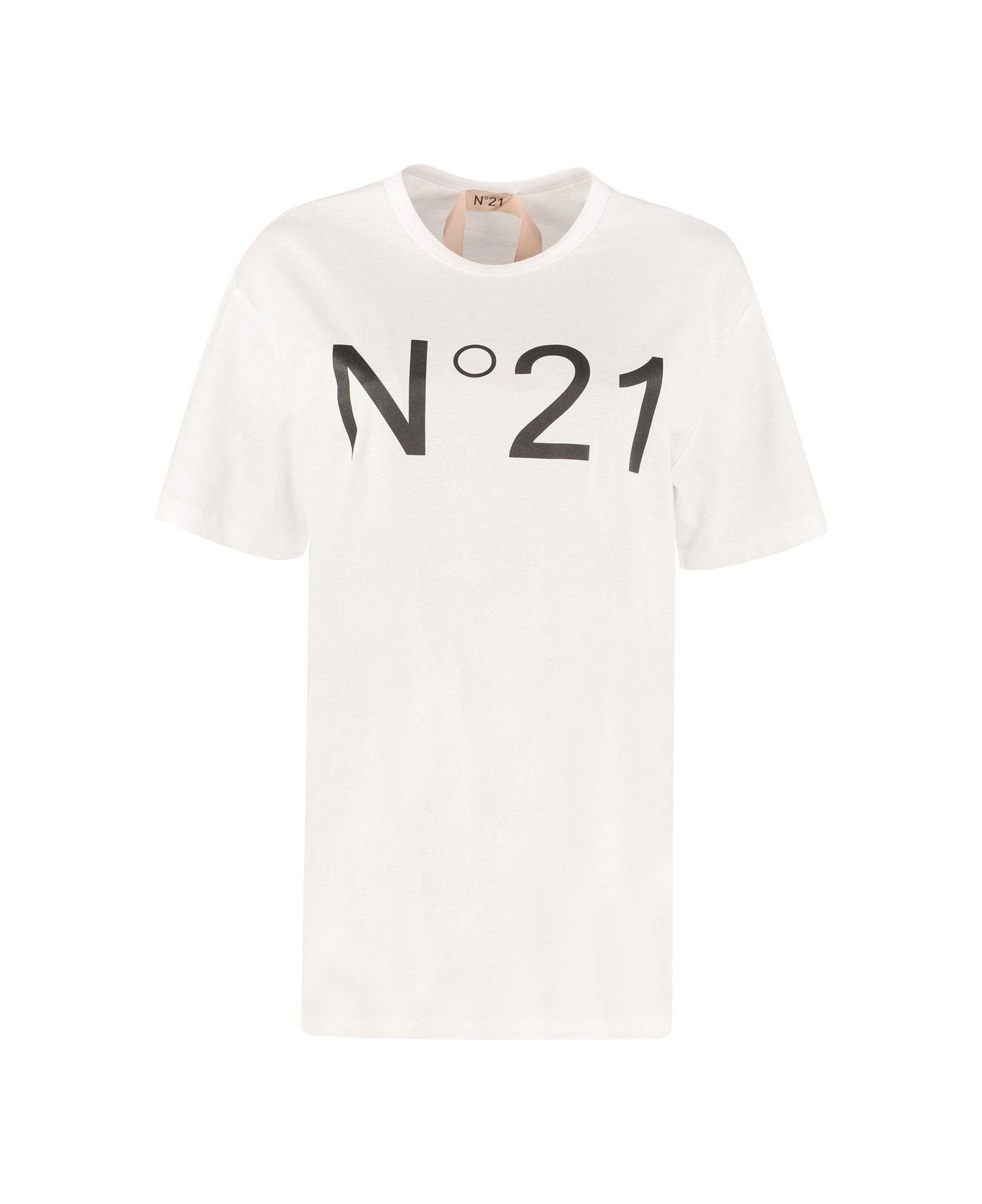 N.21 Logo Printed Crewneck T-shirt - Bianco
