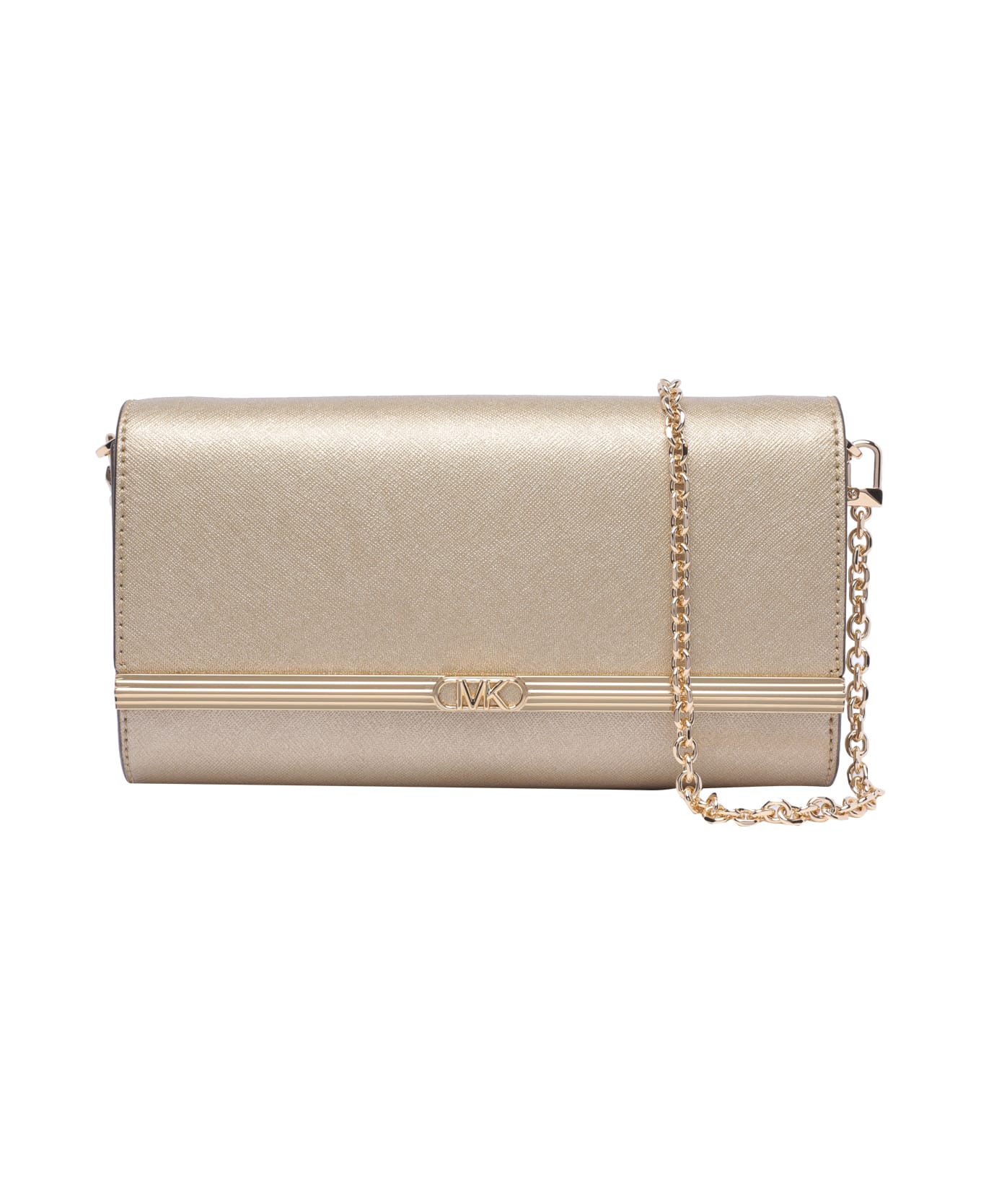 MICHAEL Michael Kors Mona Clutch - Pale Gold