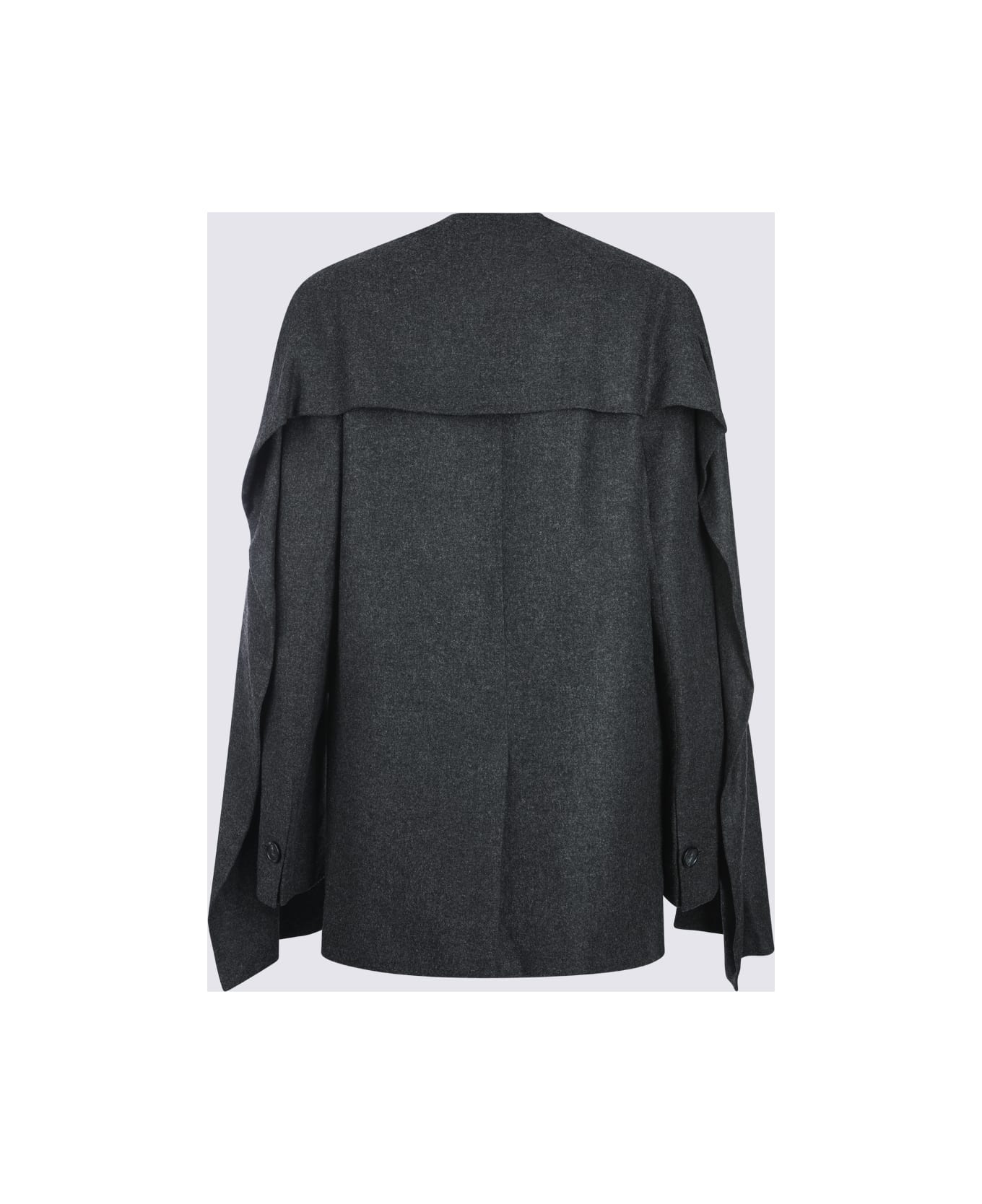 Totême Grey Viscose Blazer - CHARCOAL MELANGE
