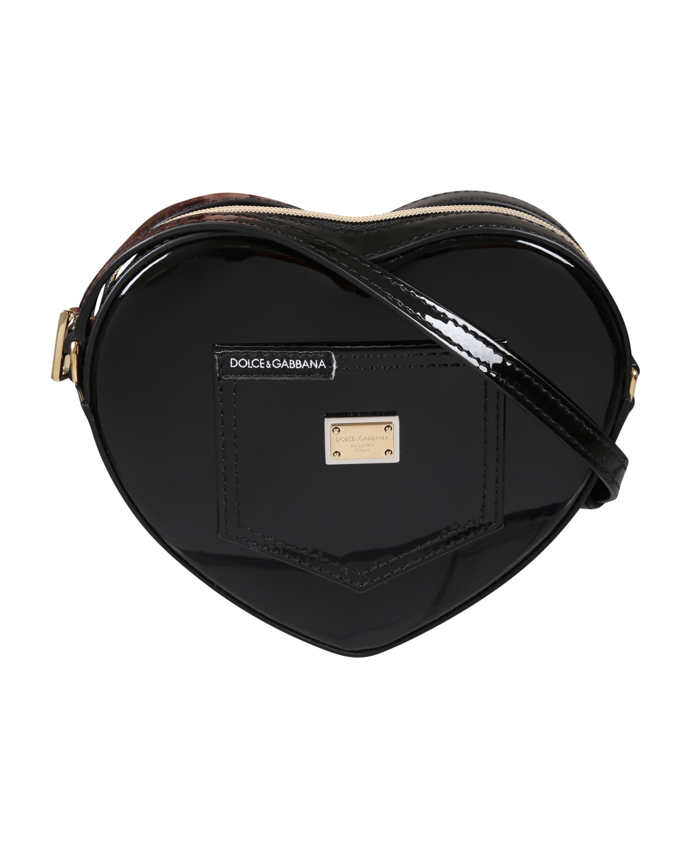 Dolce & Gabbana Black Bag For Girl With Logo - Black