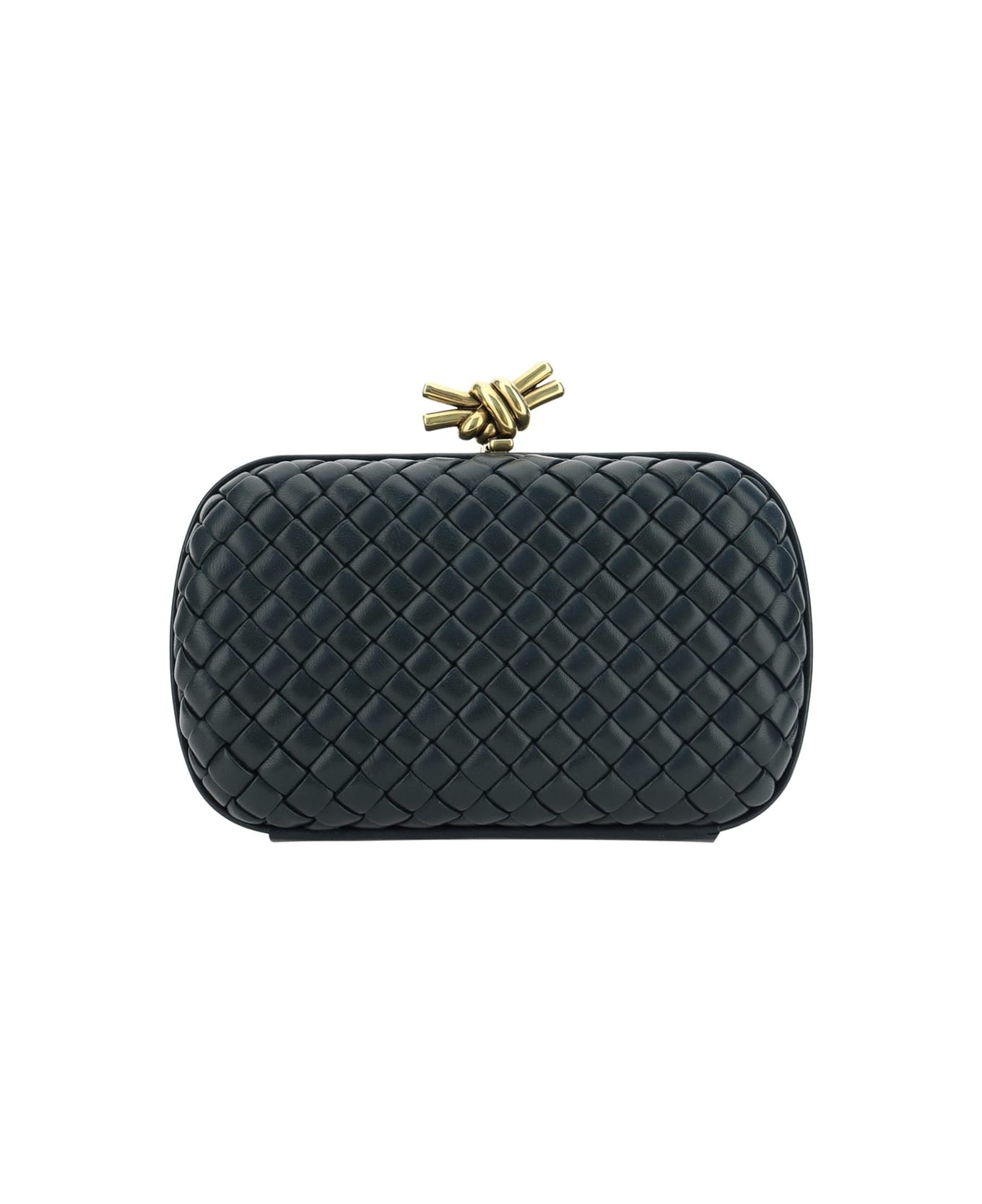 Bottega Veneta Knot Lather Clutch - Green