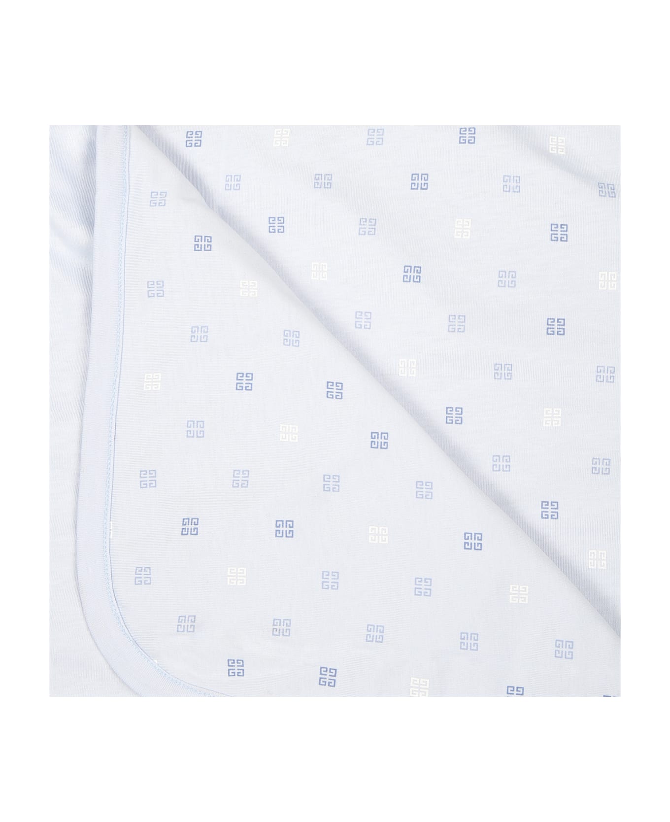 Givenchy Light Blue Blanket For Baby Boy With Logo - Light Blue