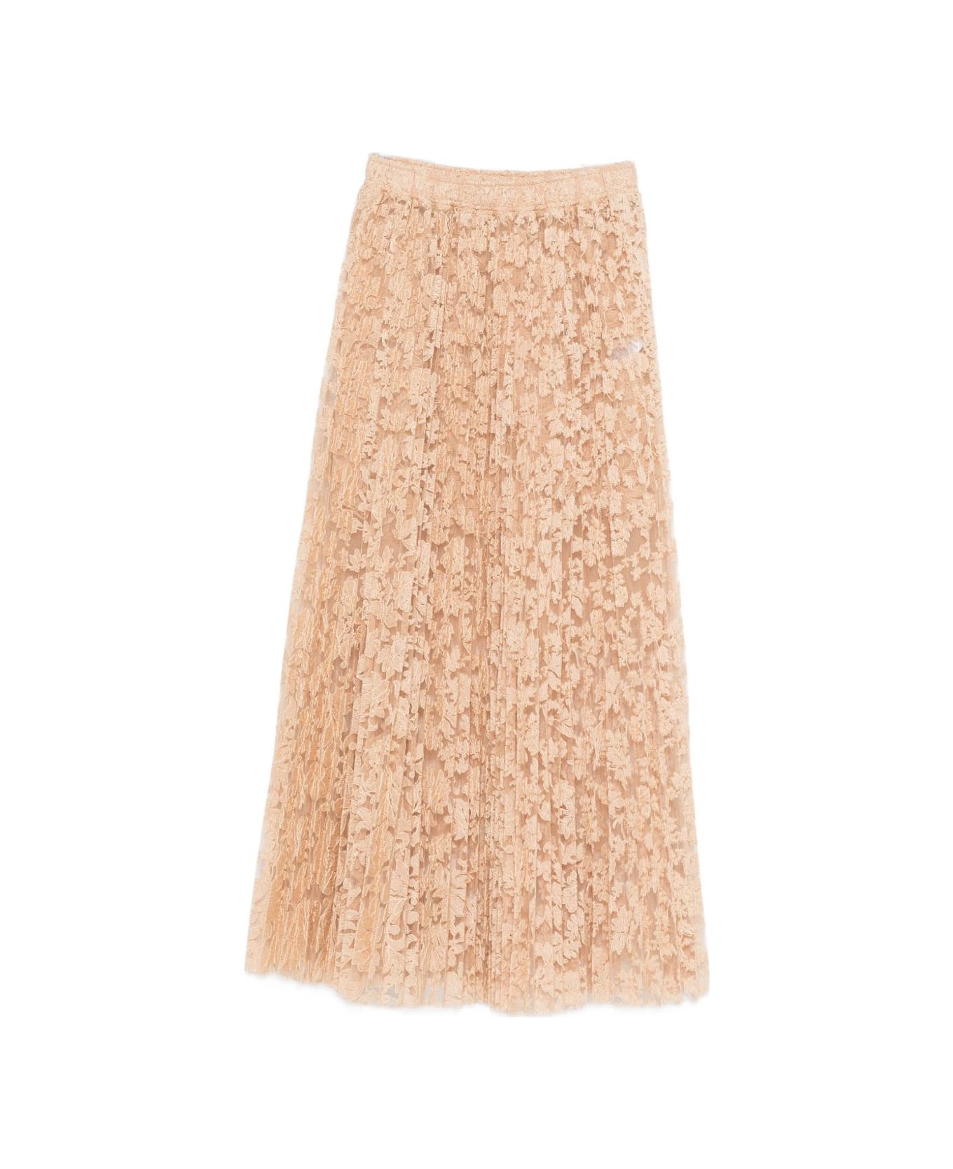 Ermanno Scervino Flower Lace Skirt - Beige