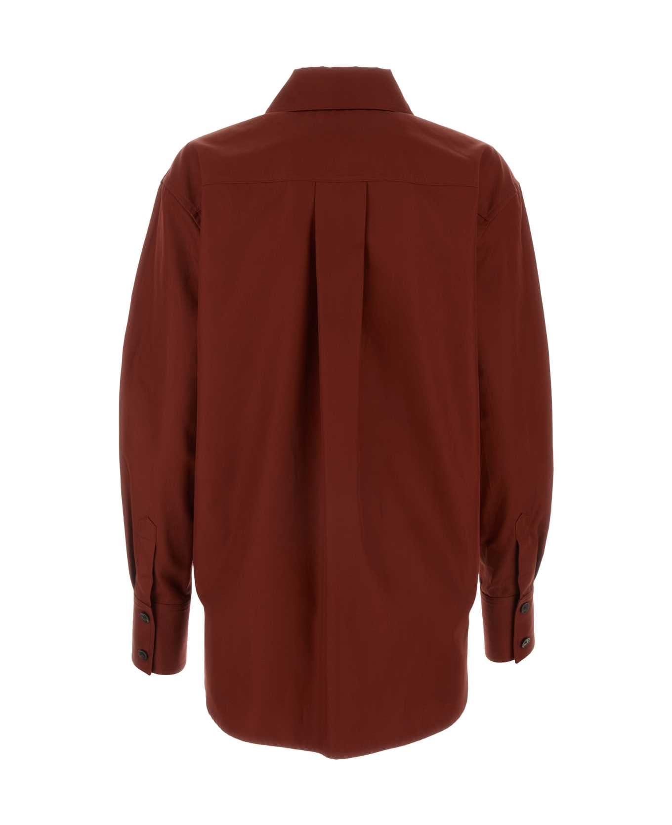 Saint Laurent Tiziano Red Cotton Shirt - ROUGEFONCE