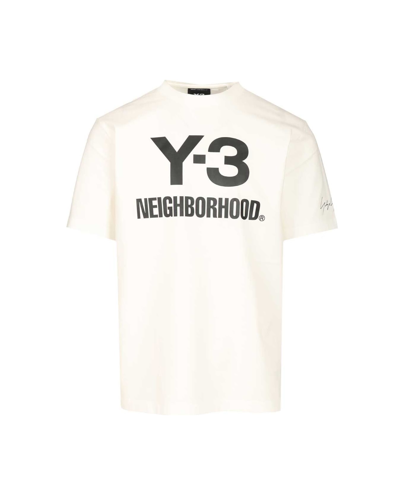 Y-3 Nbhd Logo Tee - Bianco