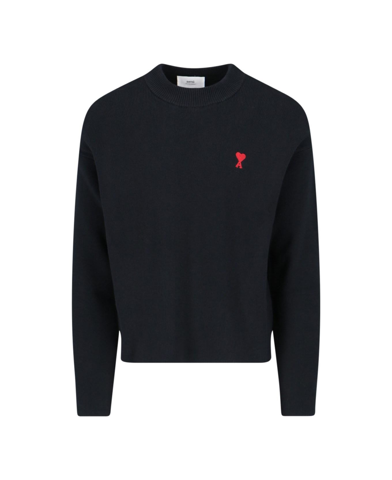 Ami Alexandre Mattiussi Logo Sweater - Black