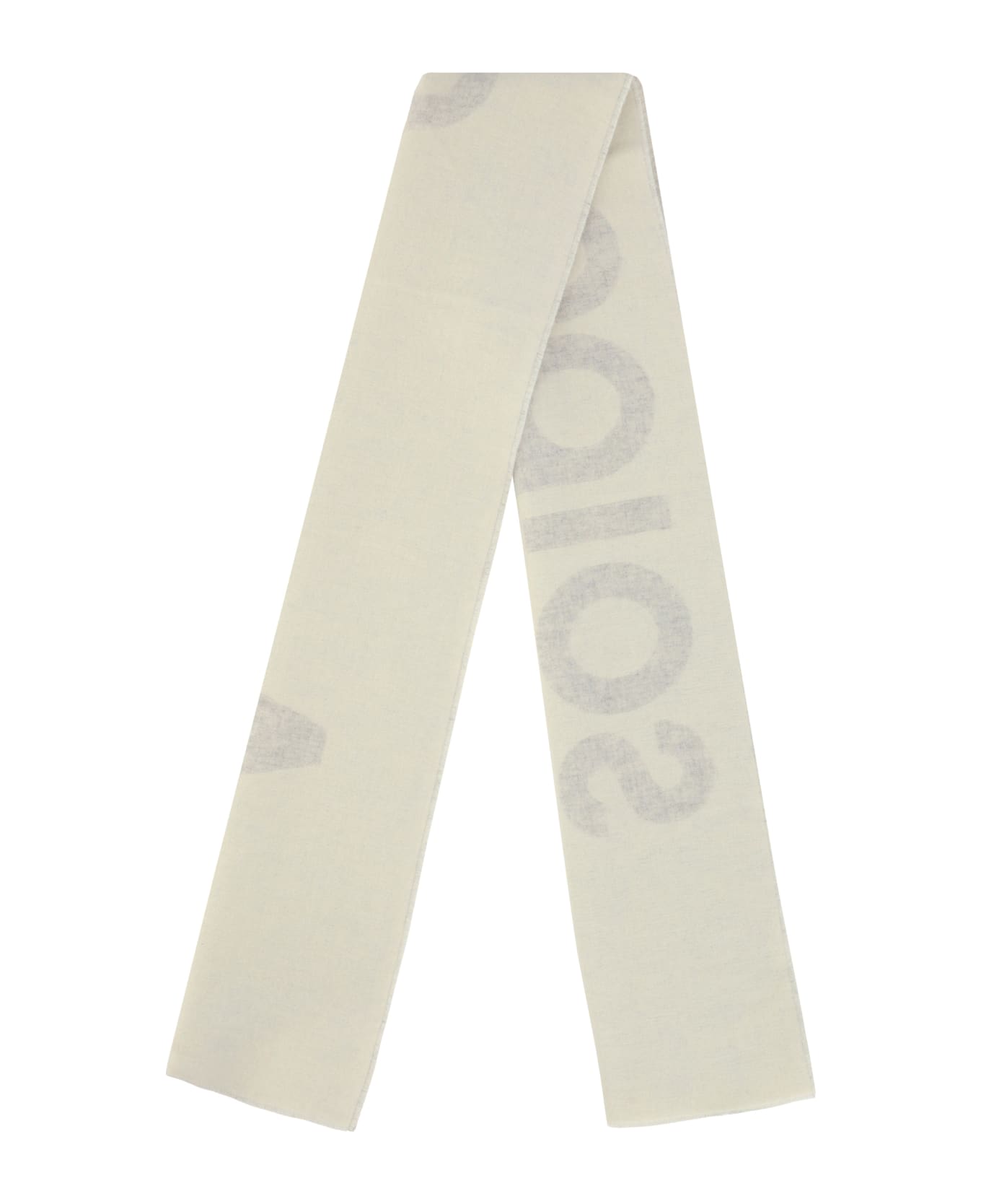 Acne Studios Jacquard Logo Scarf - White/light Grey スカーフ