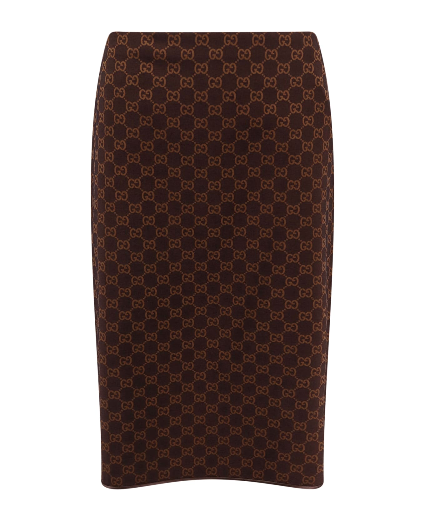 Gucci Gg Motif Skirt - Brown スカート