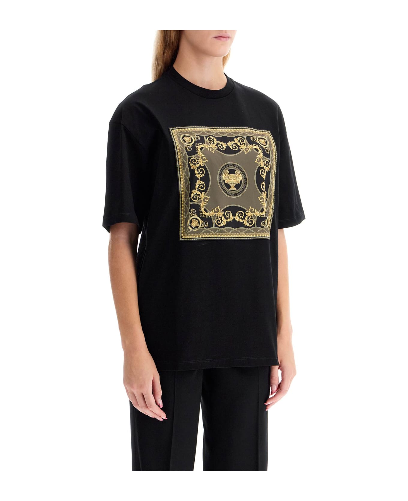 Versace 'oversized T-shirt - The - BLACK+MULTICOLOR (Black)