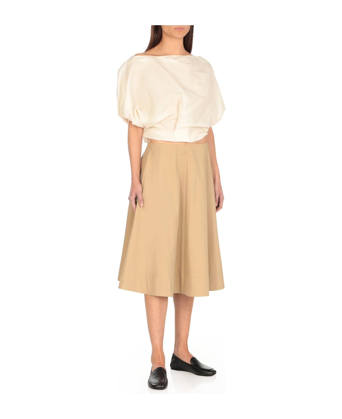 Khaite Leather Loafers - Black