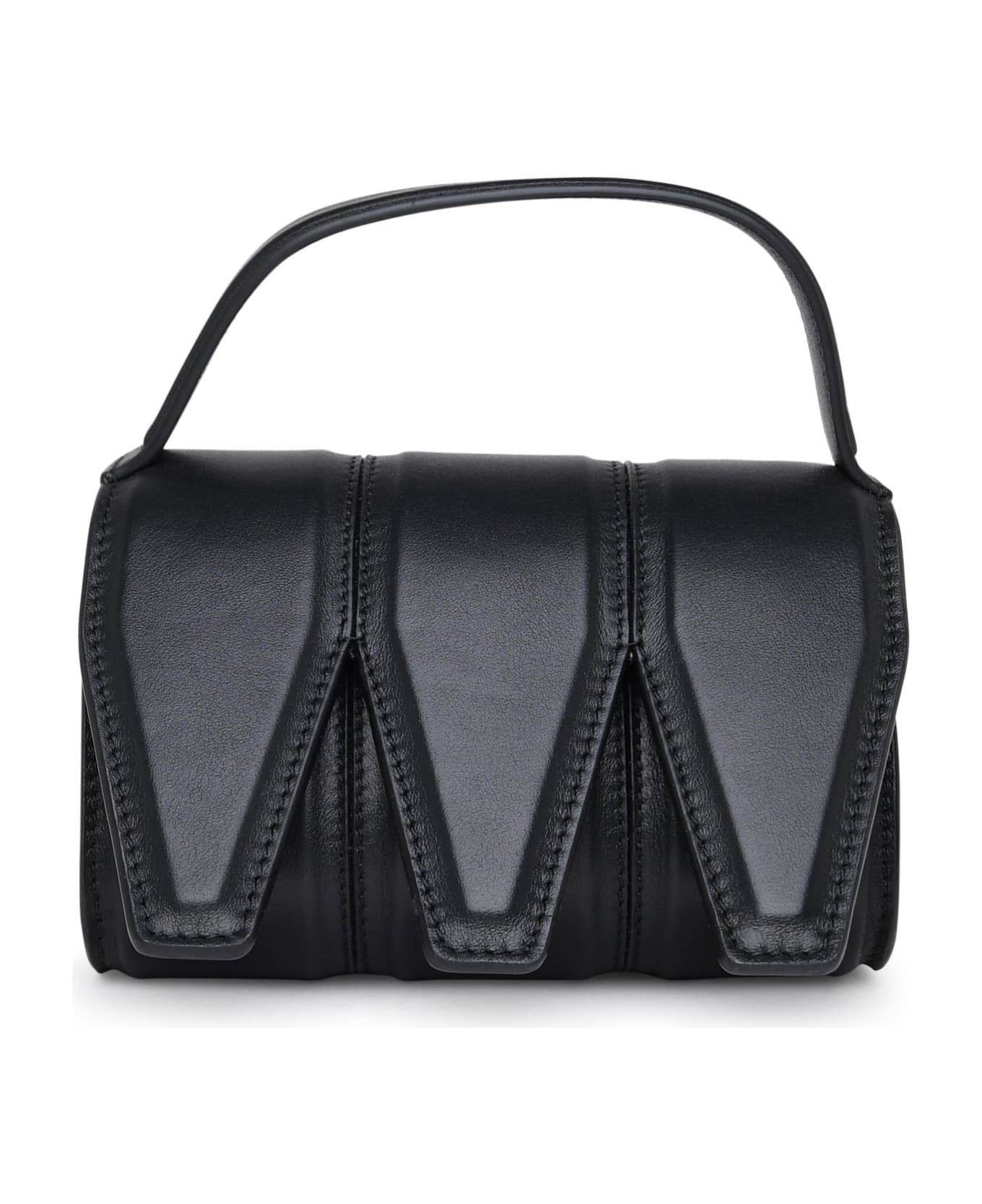 YUZEFI Three Bag In Black Leather - Black トートバッグ