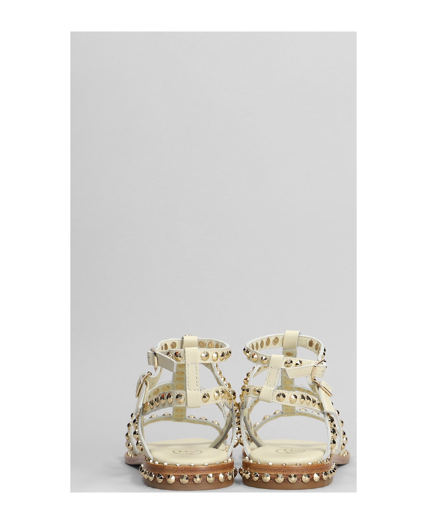 Ash Precious Flats In Beige Leather - beige
