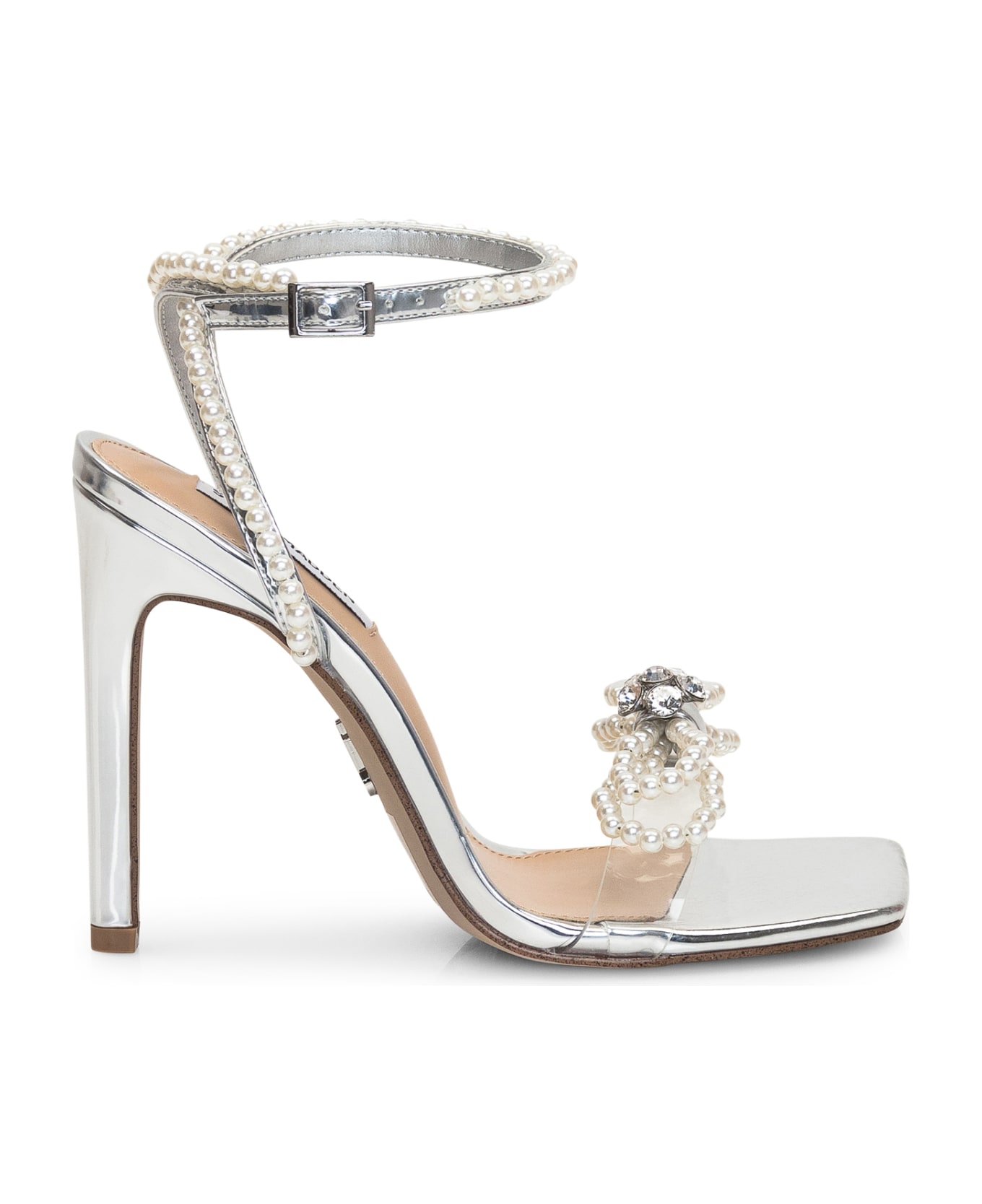 Steve Madden Sandal With Pearls - SILVER サンダル