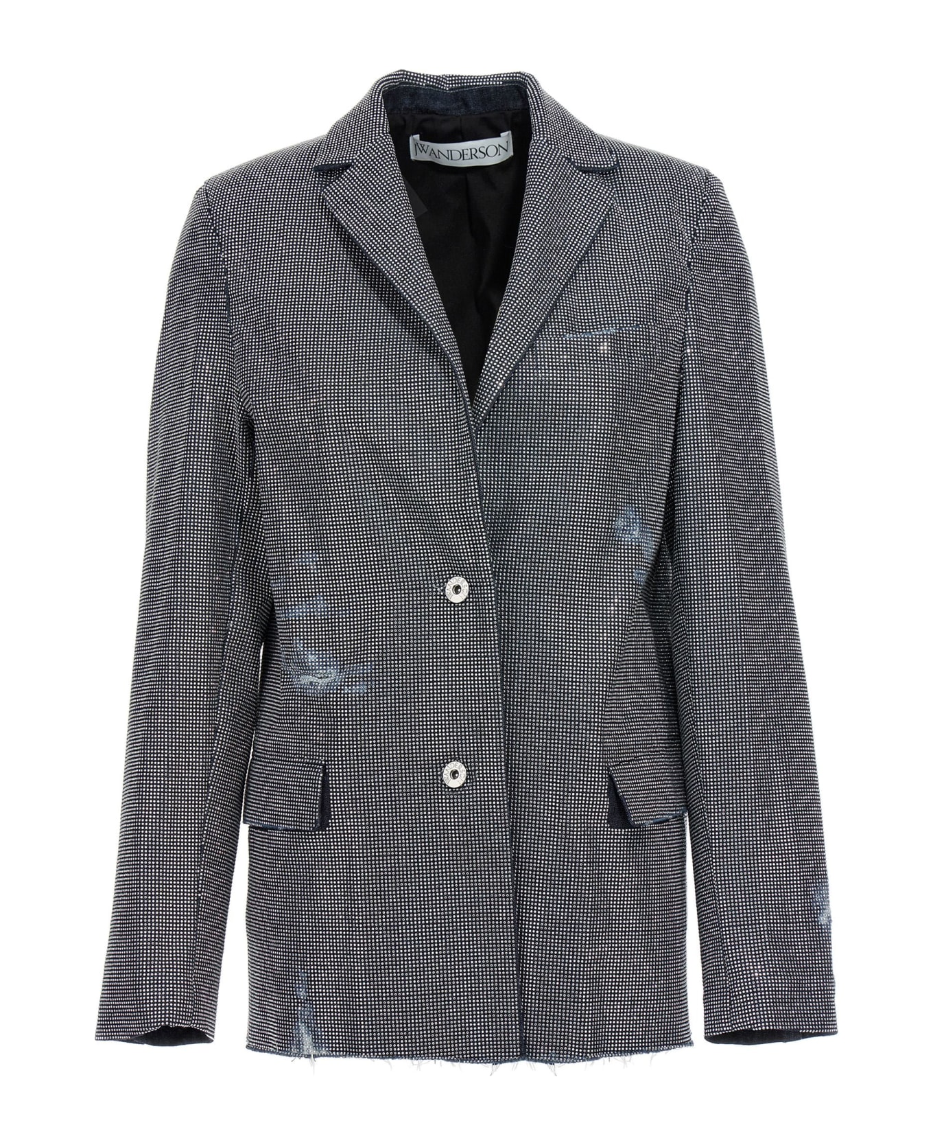 J.W. Anderson Used Sequin Denim Blazer Jacket - Blue ブレザー