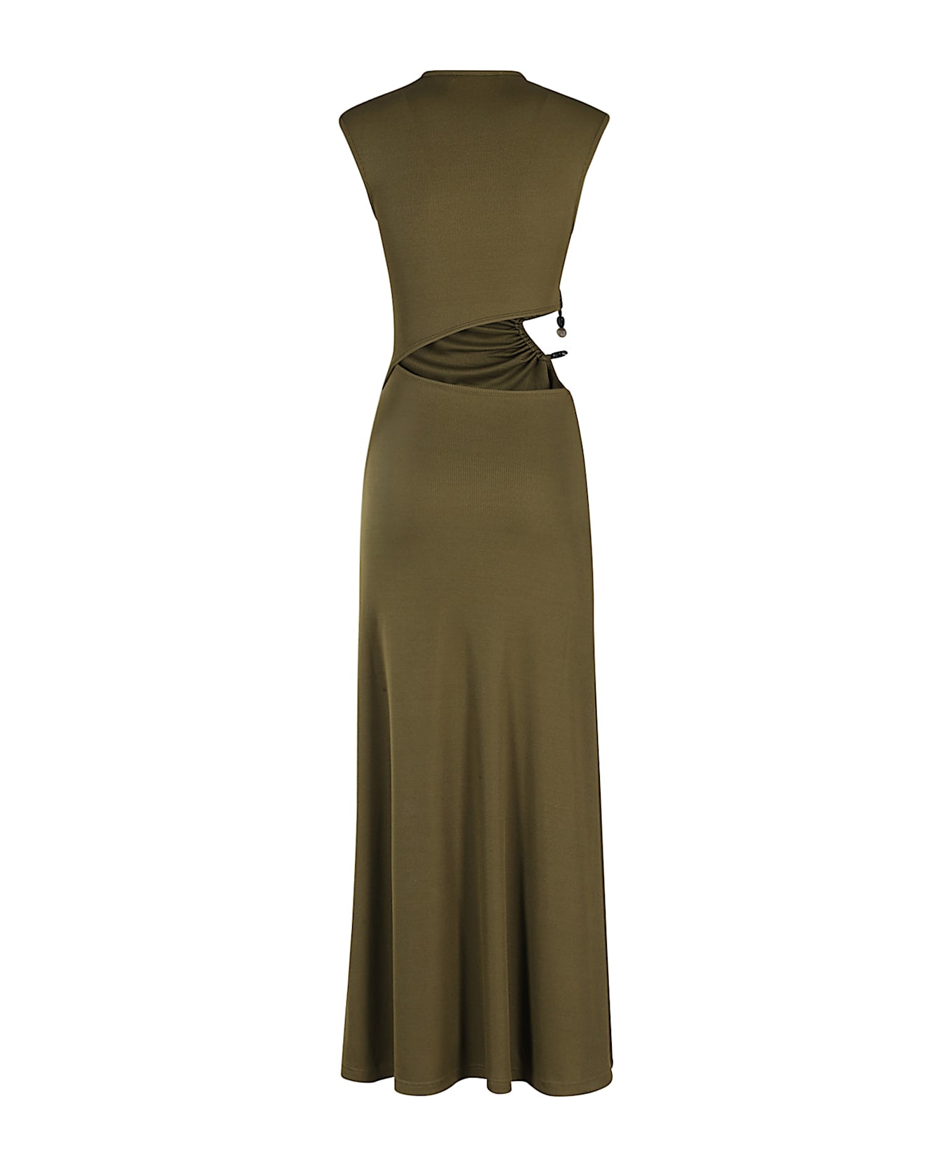 Christopher Esber Tri Crystal Stone Tank Dress - Olive