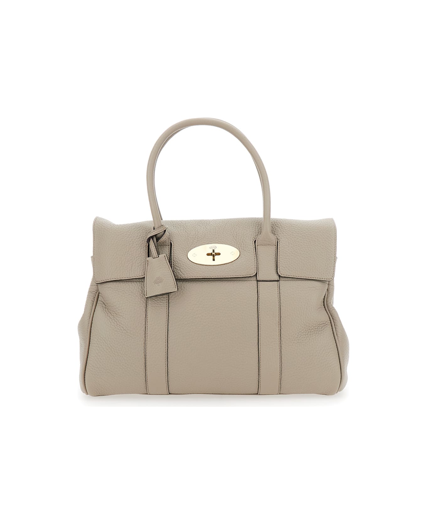 Mulberry 
bayswater
 Beige Shoulder Bag With Postman
s Lock In Hammered Leather Woman - Beige