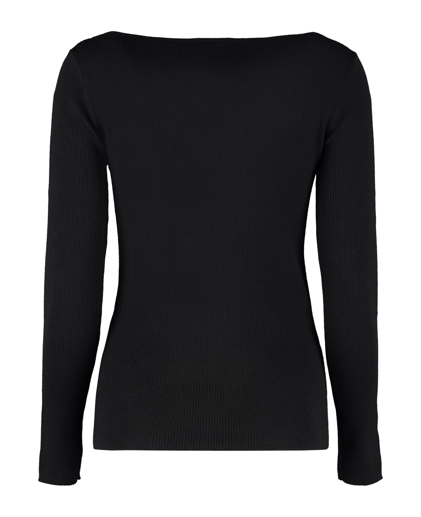 Parosh Leila Ribbed Sweater - black