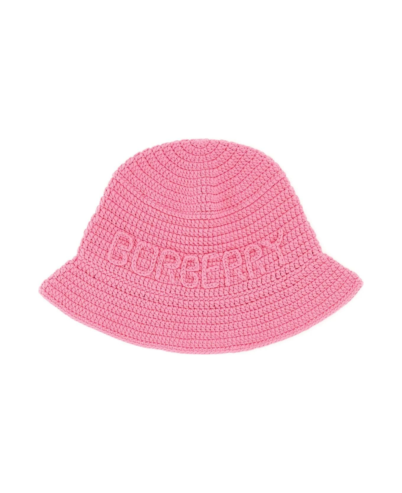 Burberry Pink Crochet Bucket Hat - Pink