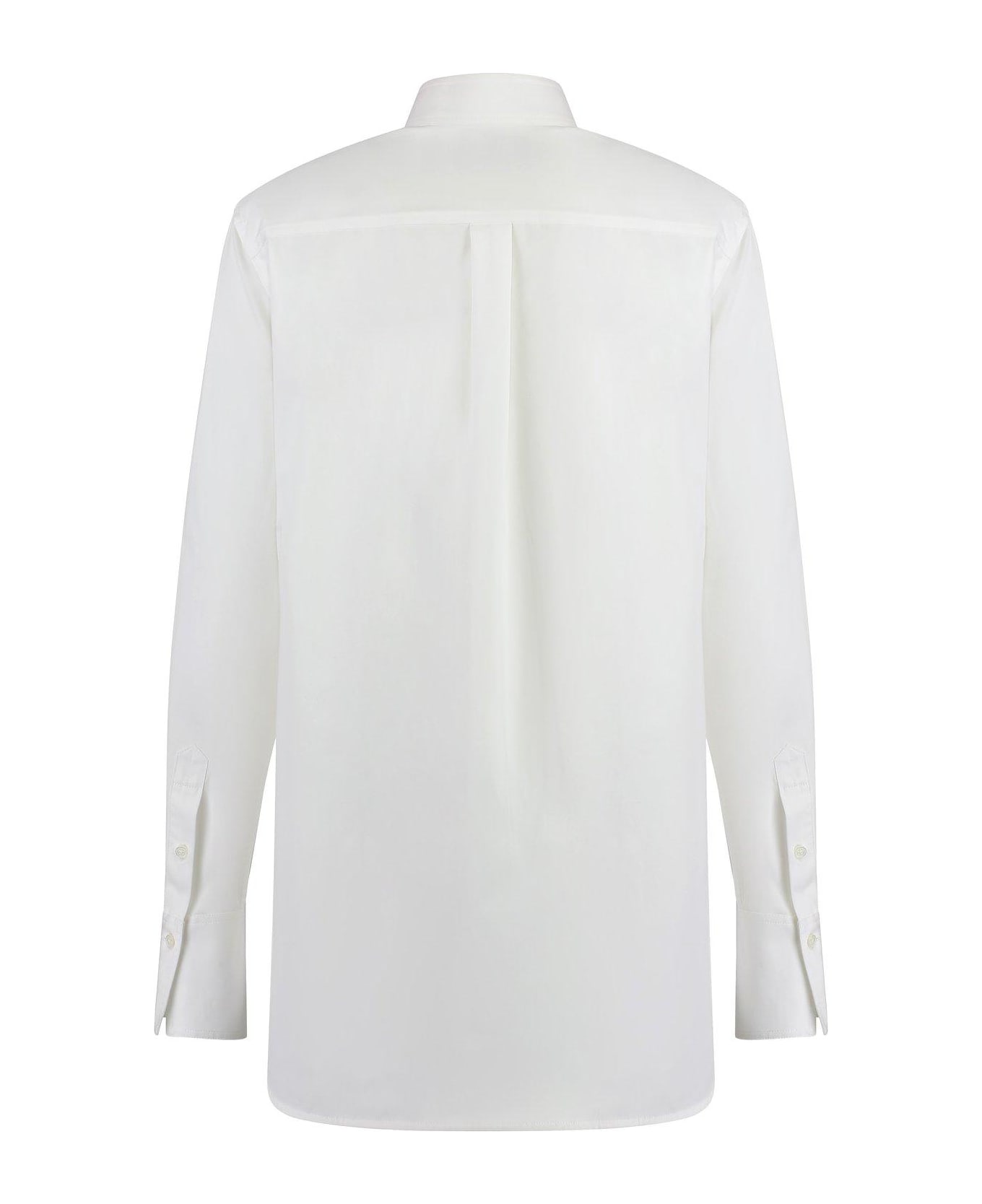 Totême Curved Hem Buttoned Shirt - White