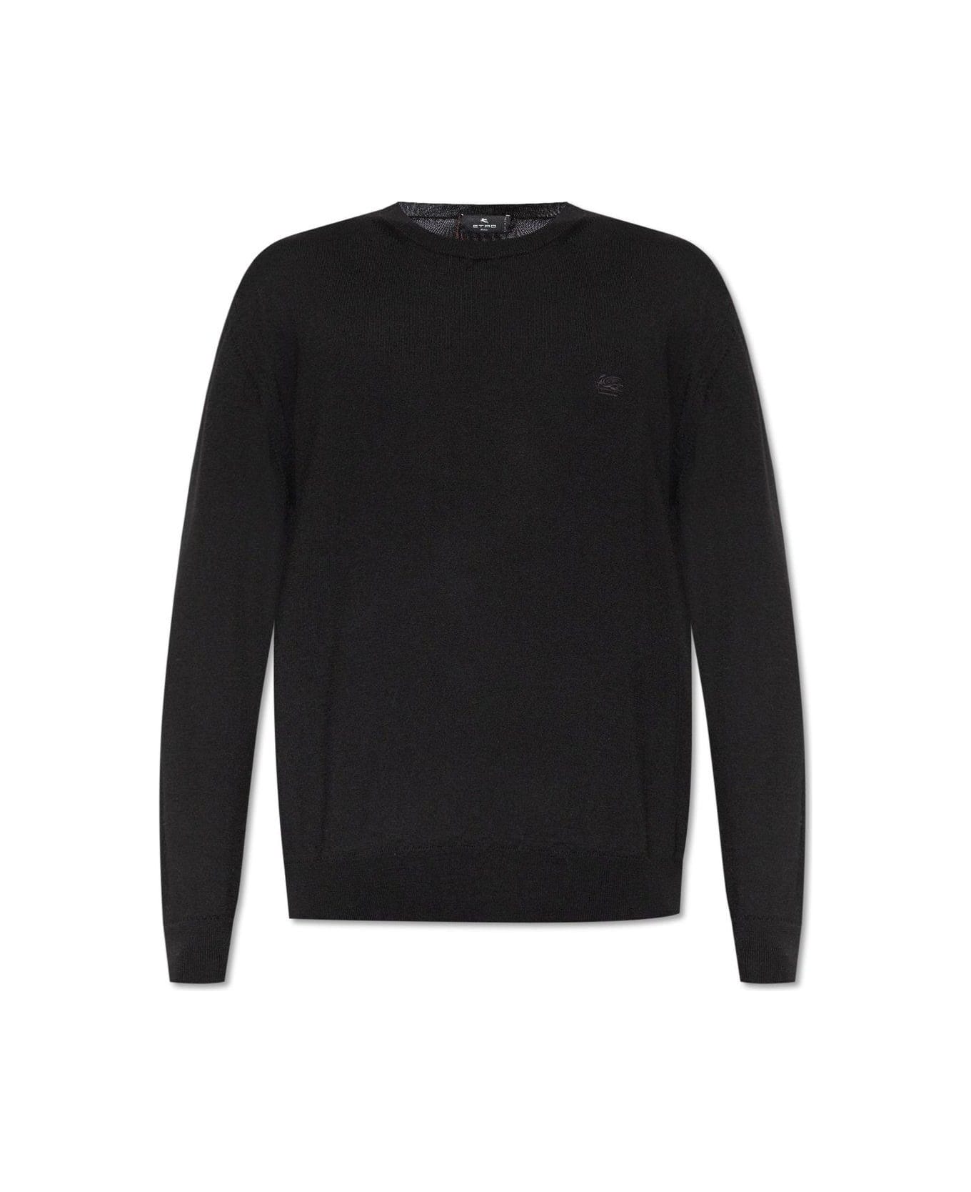 Etro Logo-embroidered Crewneck Knitted Jumper